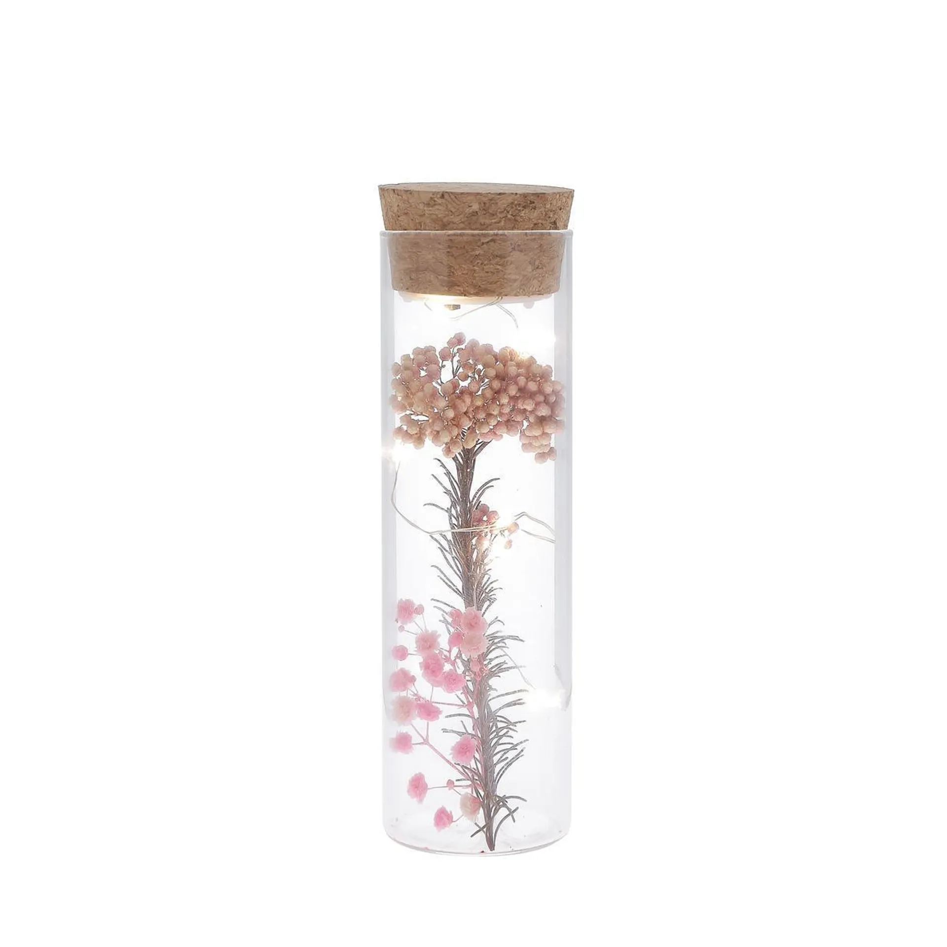 Fiole de fleurs séchées LED - H 15.5 cm - K.KOON