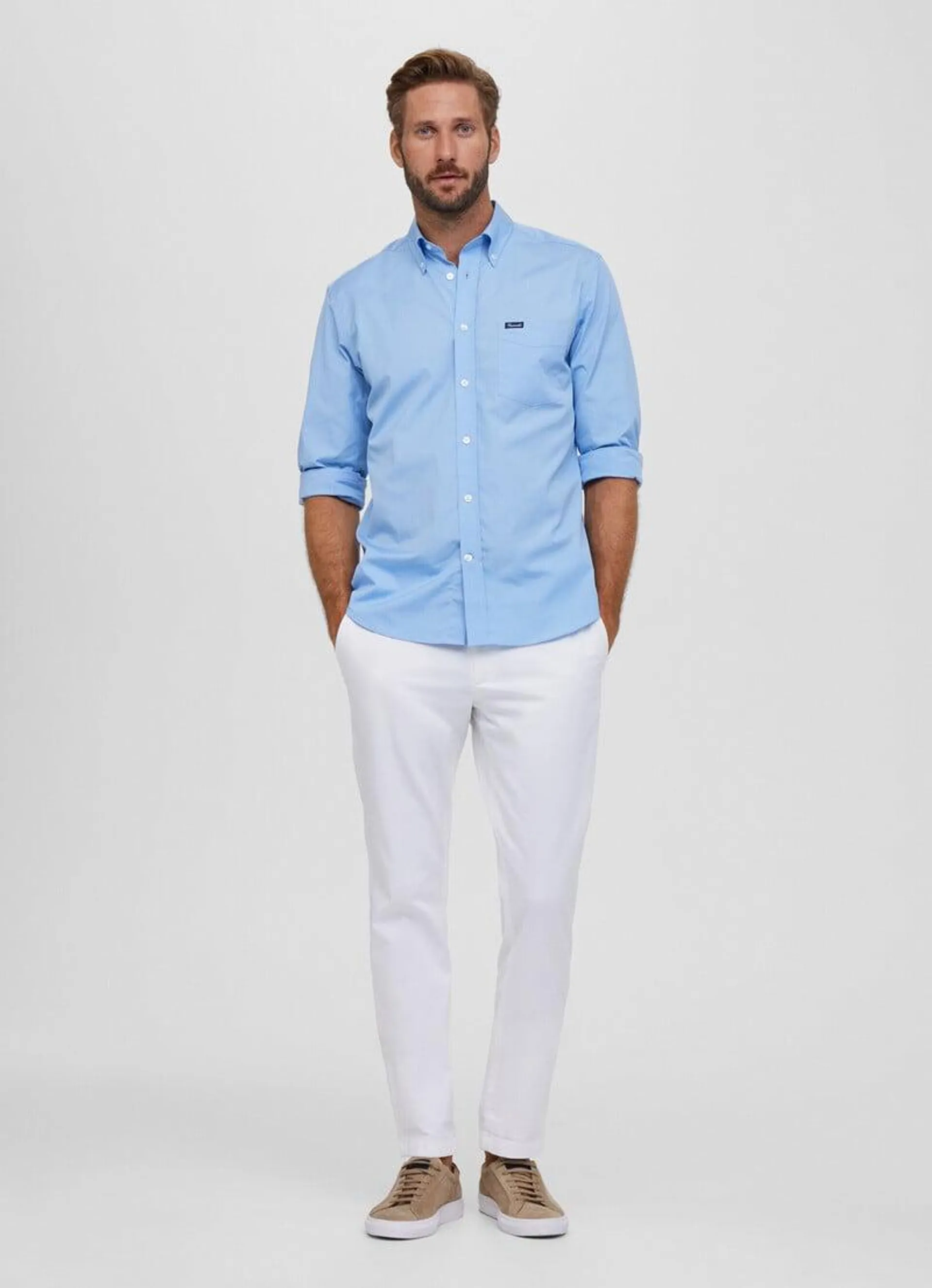 CHEMISE EN POPELINE COUPE REGULAR