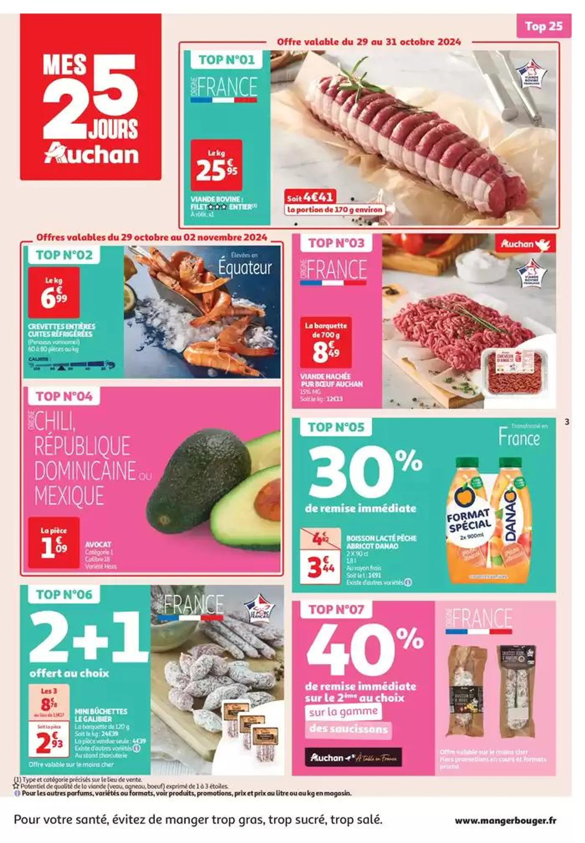 Top depart : 25 jours Auchan  du 29 octobre au 4 novembre 2024 - Catalogue page 3