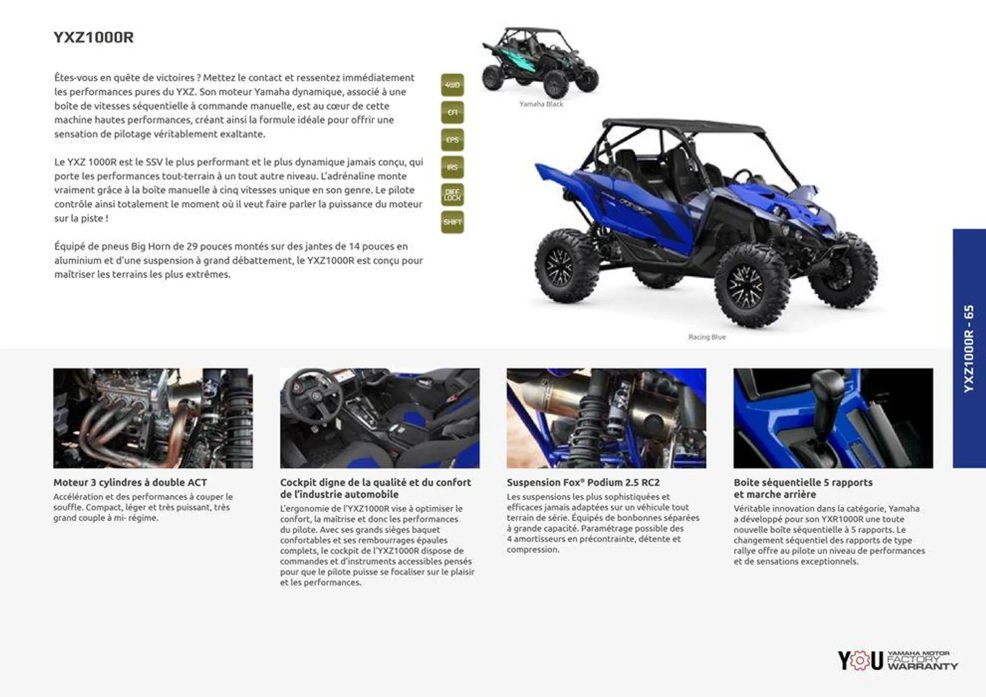 Catalogue Yamaha Quatre roues - Quads et SSV - 61