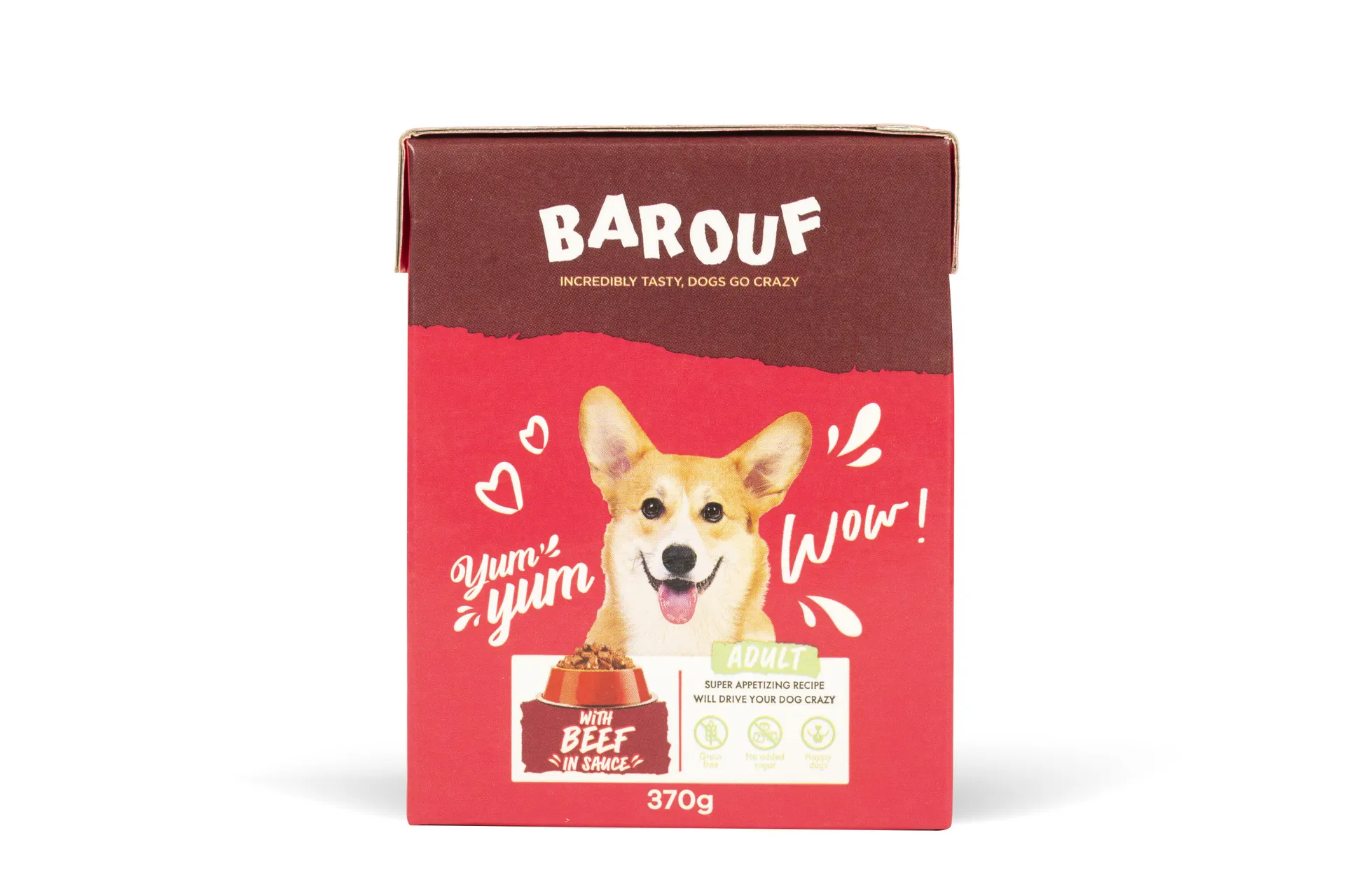 Barouf tetra boeuf pour chien adulte 370g