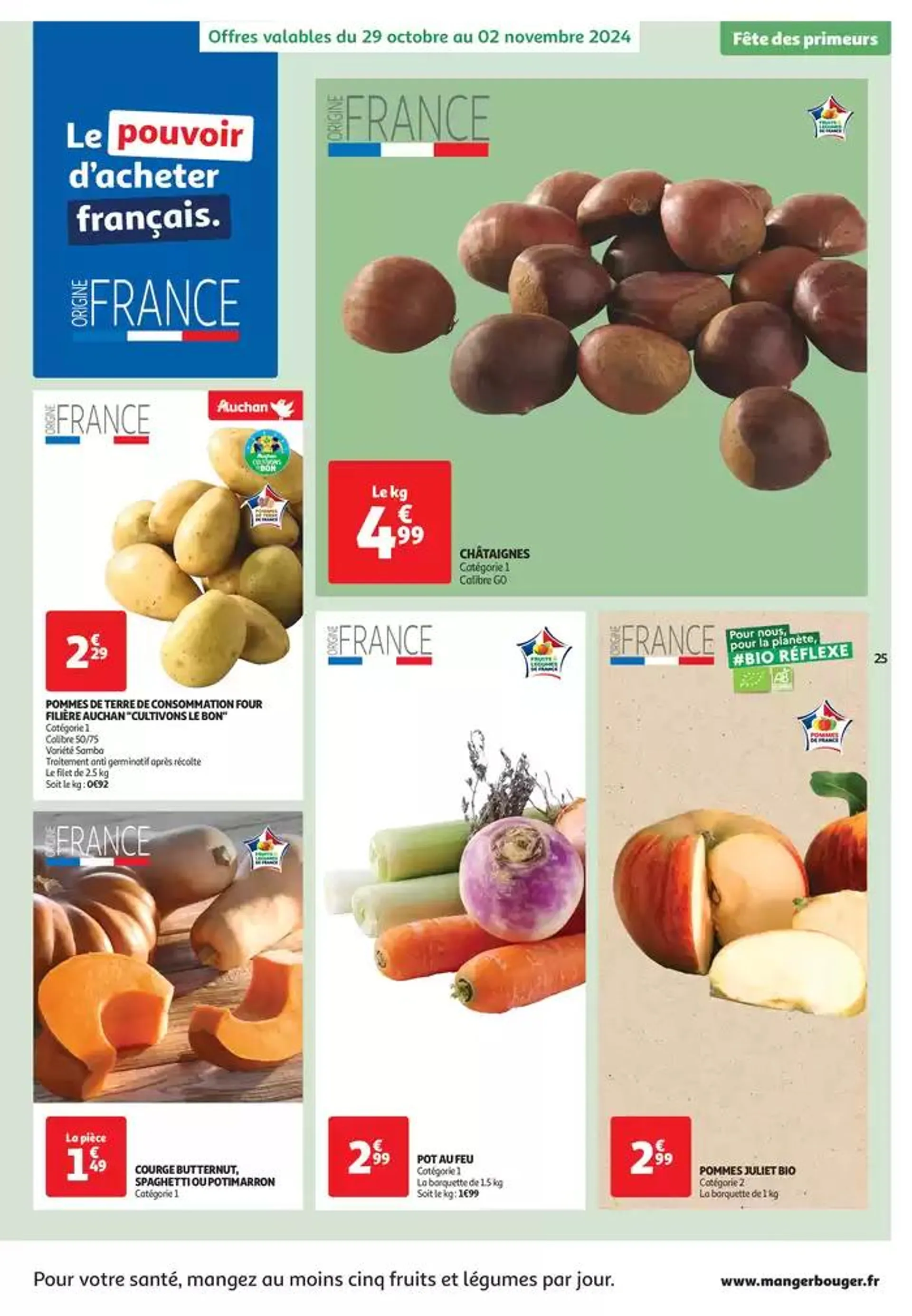 Top depart : 25 jours Auchan  du 29 octobre au 4 novembre 2024 - Catalogue page 25