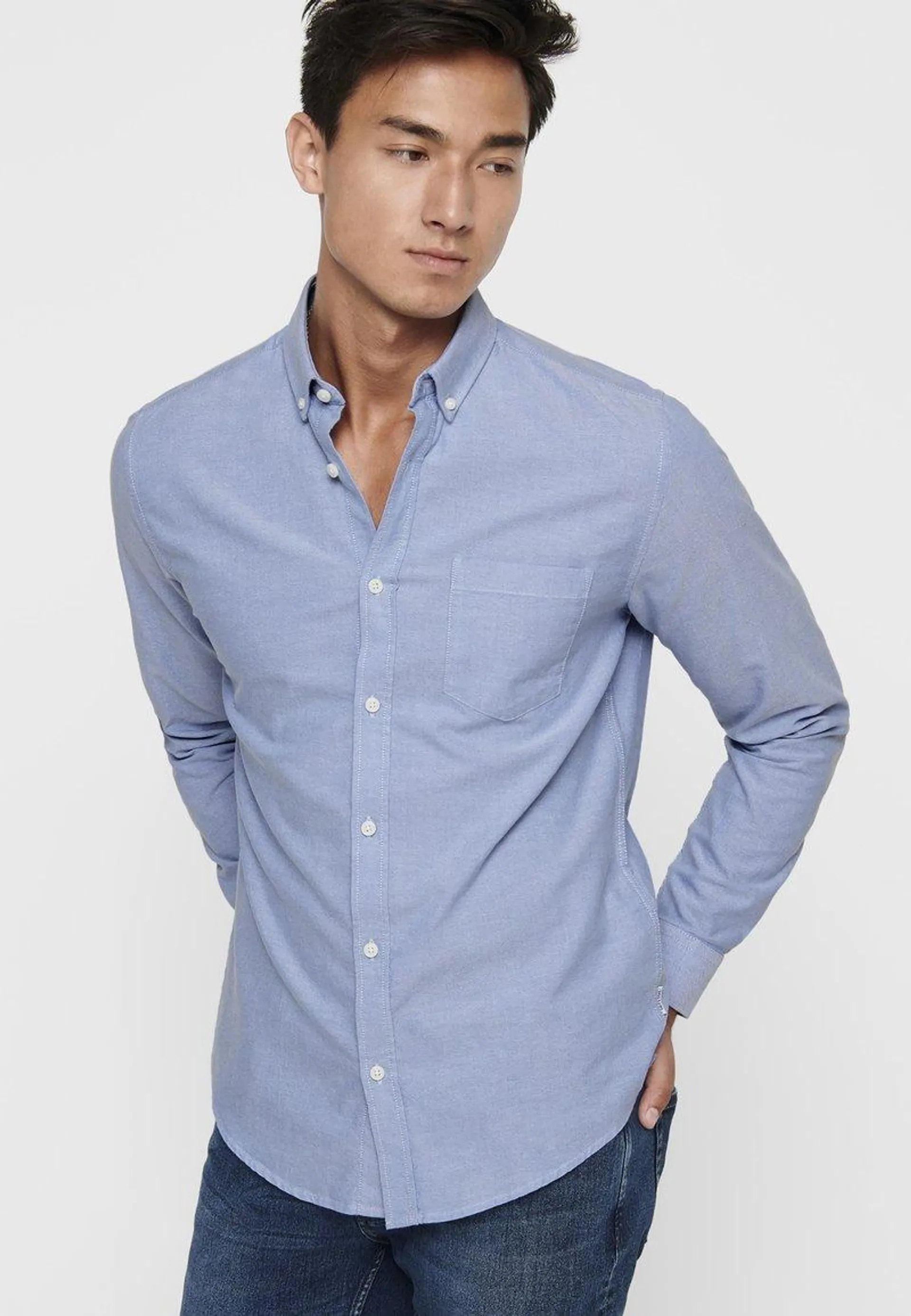 ONSALVARO SLIM OXFORD - Camisa - cashmere blue