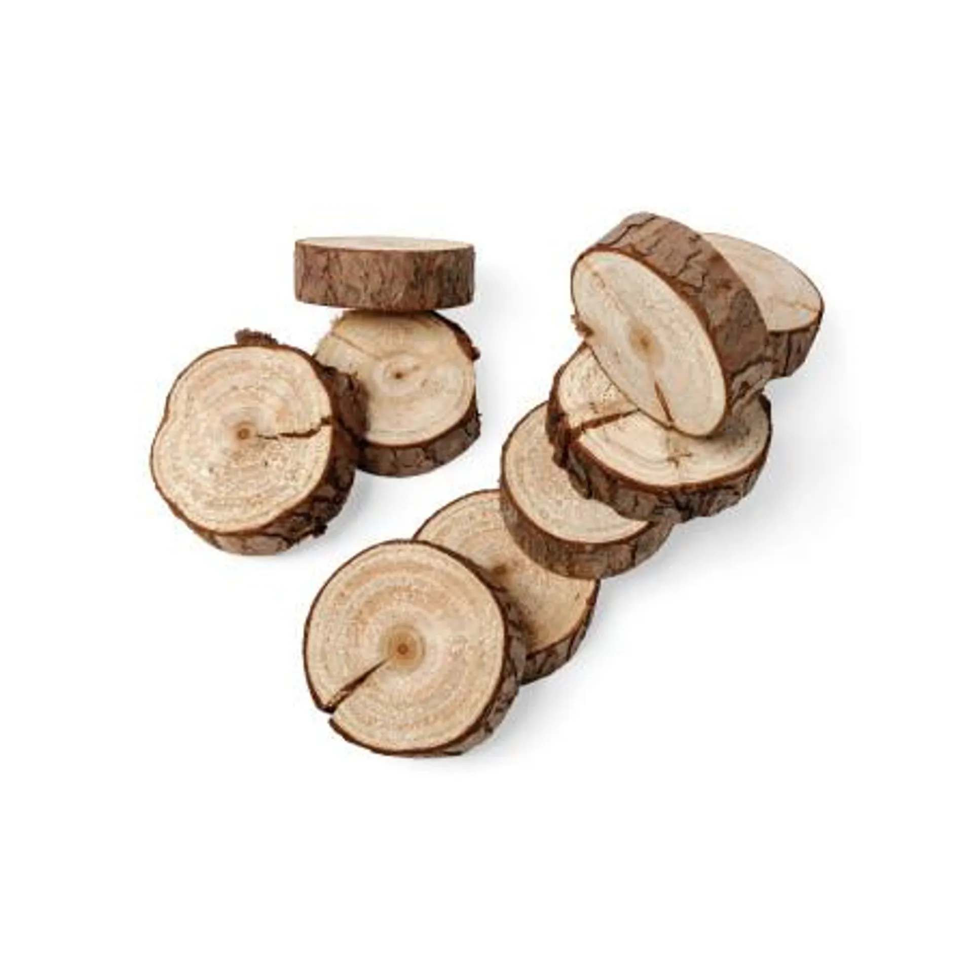 10 Mini rondins de bois naturel 5 cm
