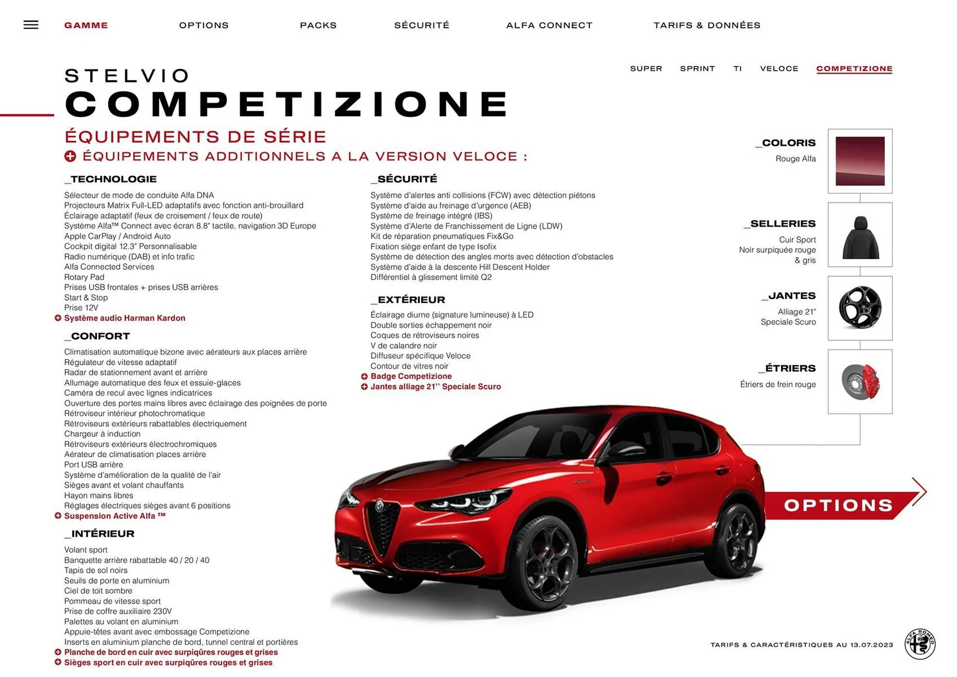 Catalogue Alfa Romeo Stelvio du 29 décembre au 28 décembre 2024 - Catalogue page 13