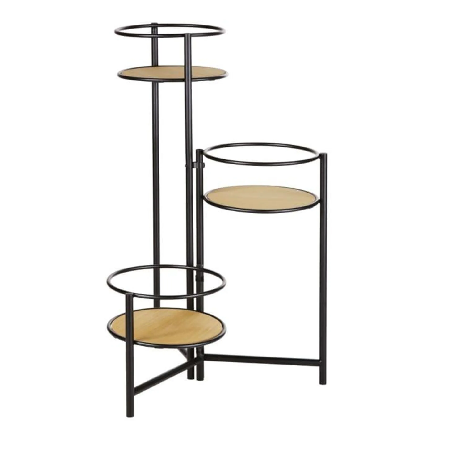 ERLING - Soporte de plantas negro y beige