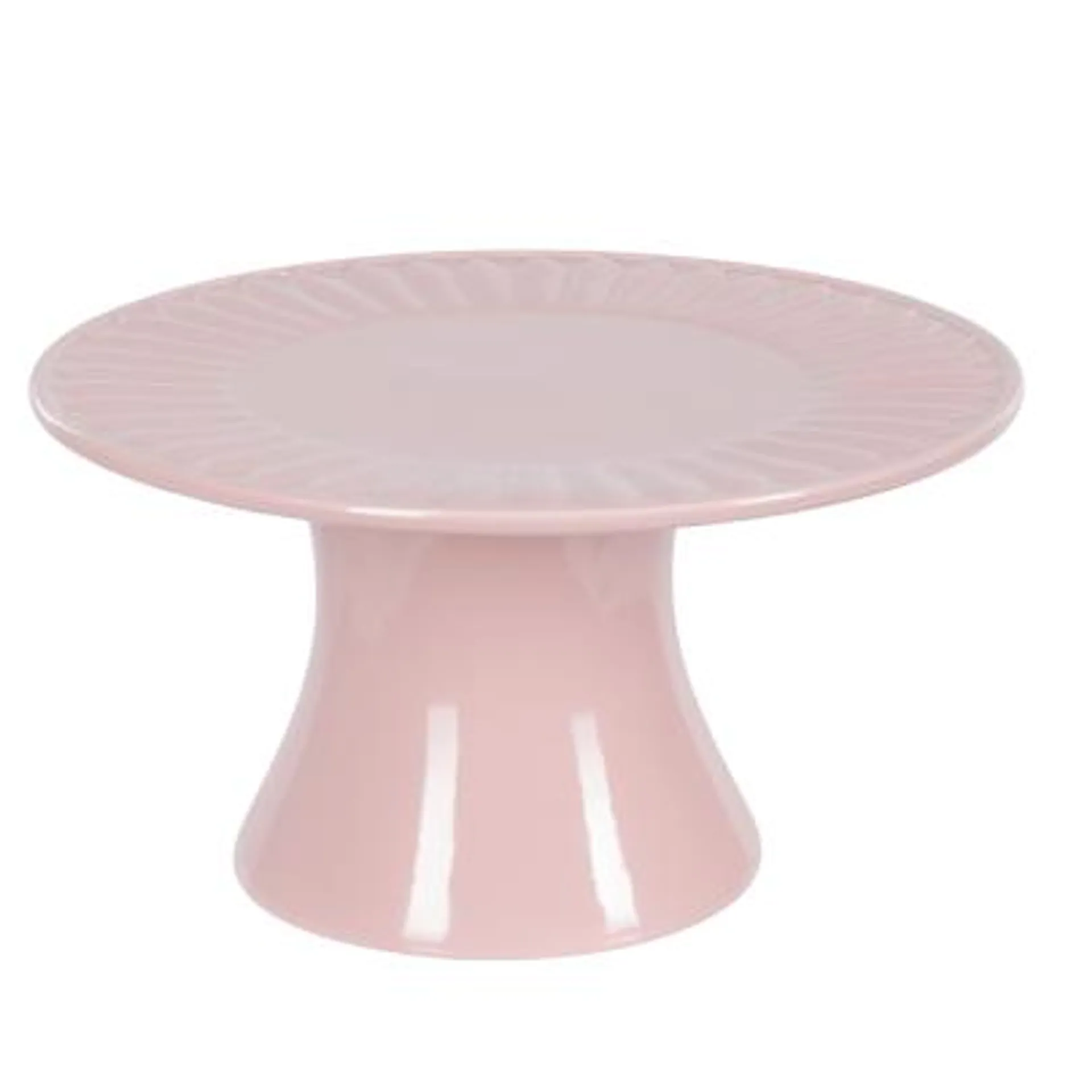 Support à gâteau strié dolomite 22.2 cm