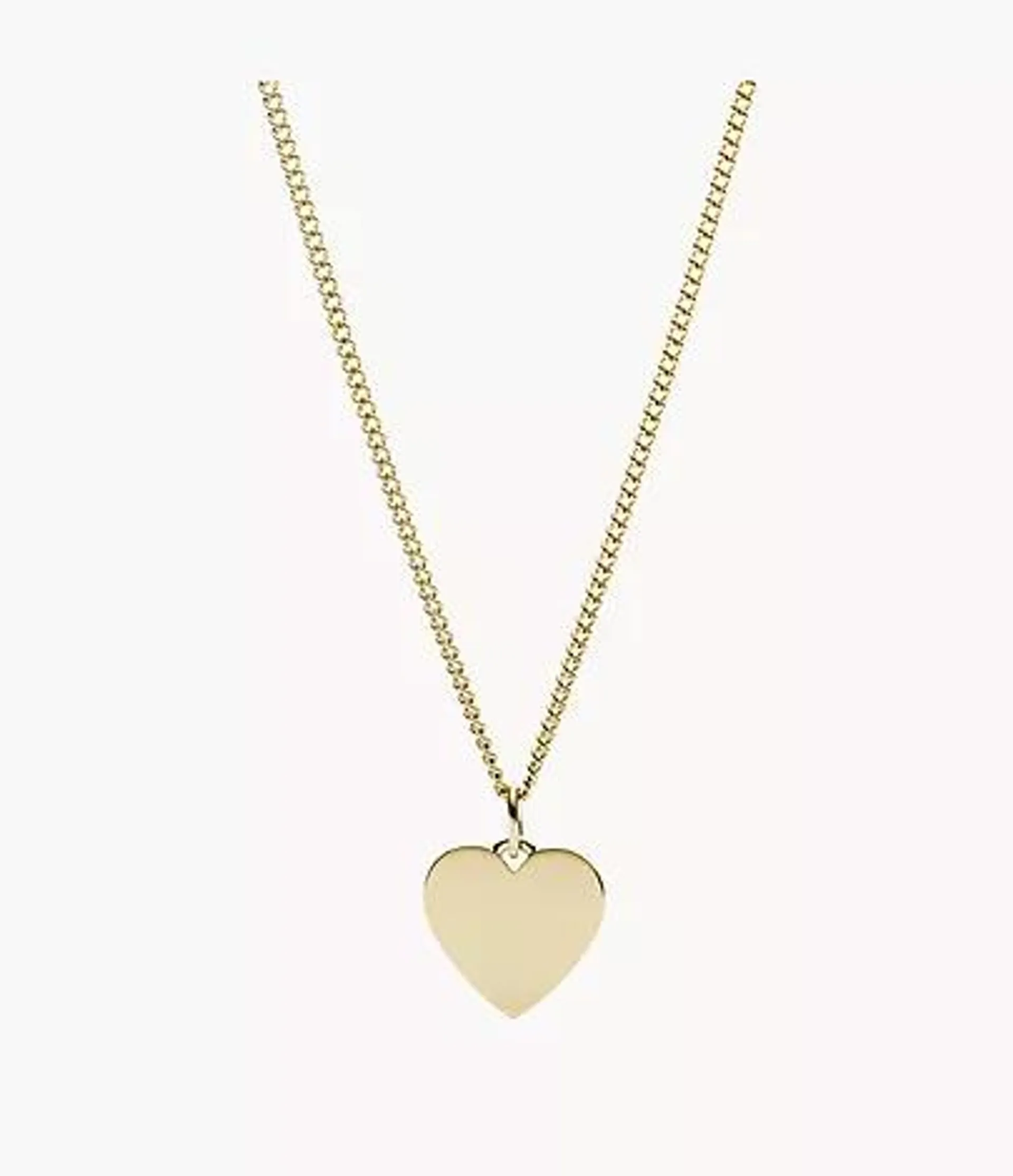 Collier cœur Drew en acier inoxydable, doré