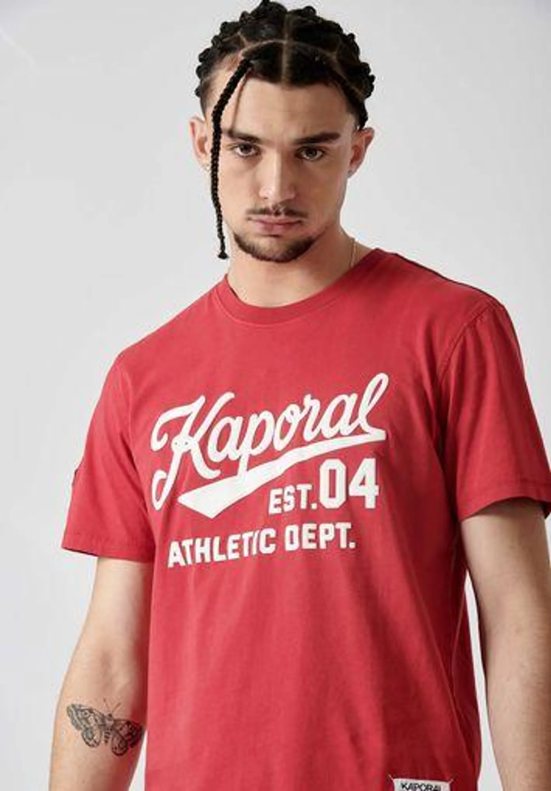 T-shirt rouge Homme 100% coton