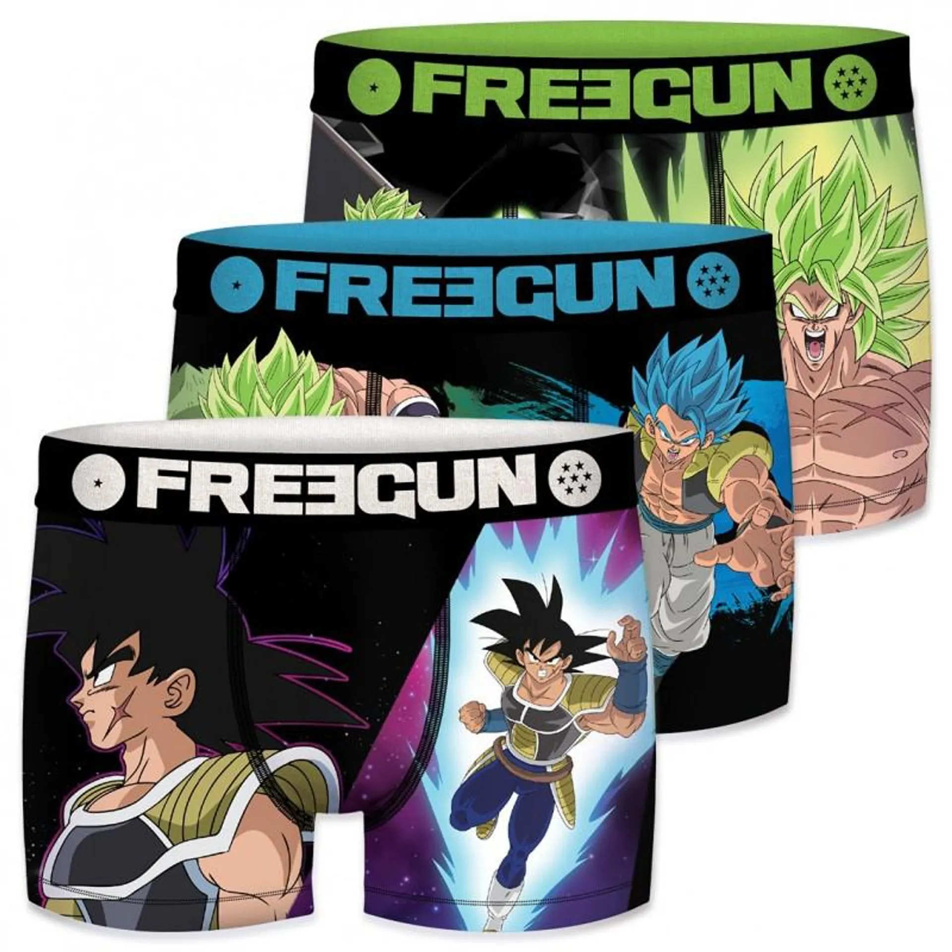 Lot de 3 Boxers Freegun garçon Dragon Ball Super Broly