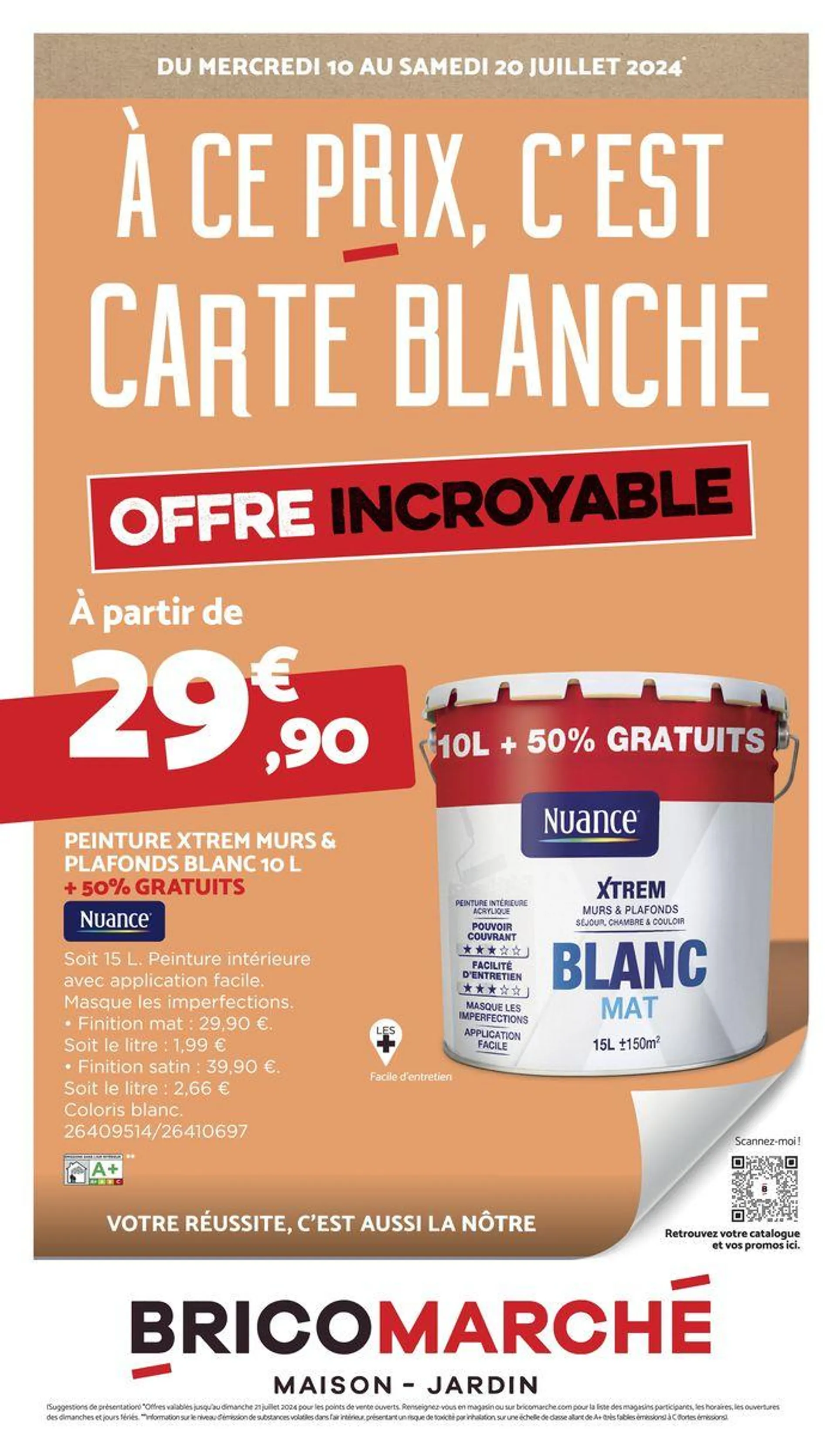 Bricomarché A ce prix, cest carte blanche - 1