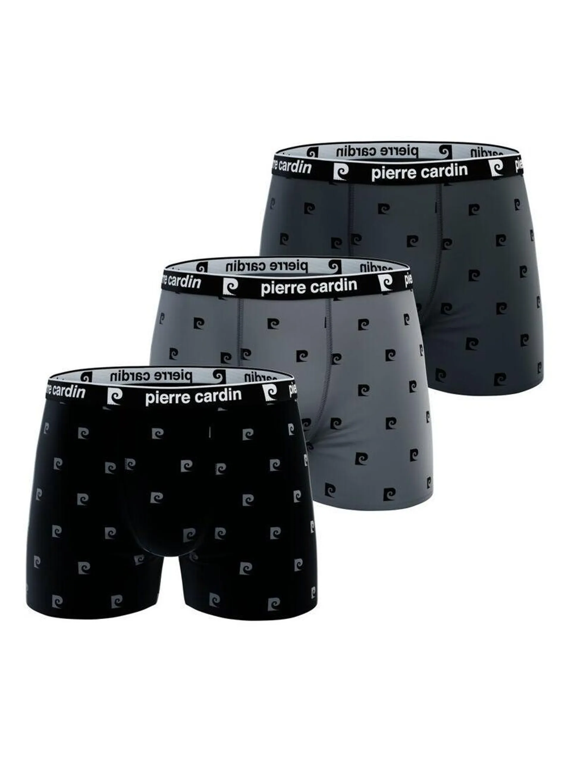 Lot de 3 boxers homme Print Pierre Cardin - Gris