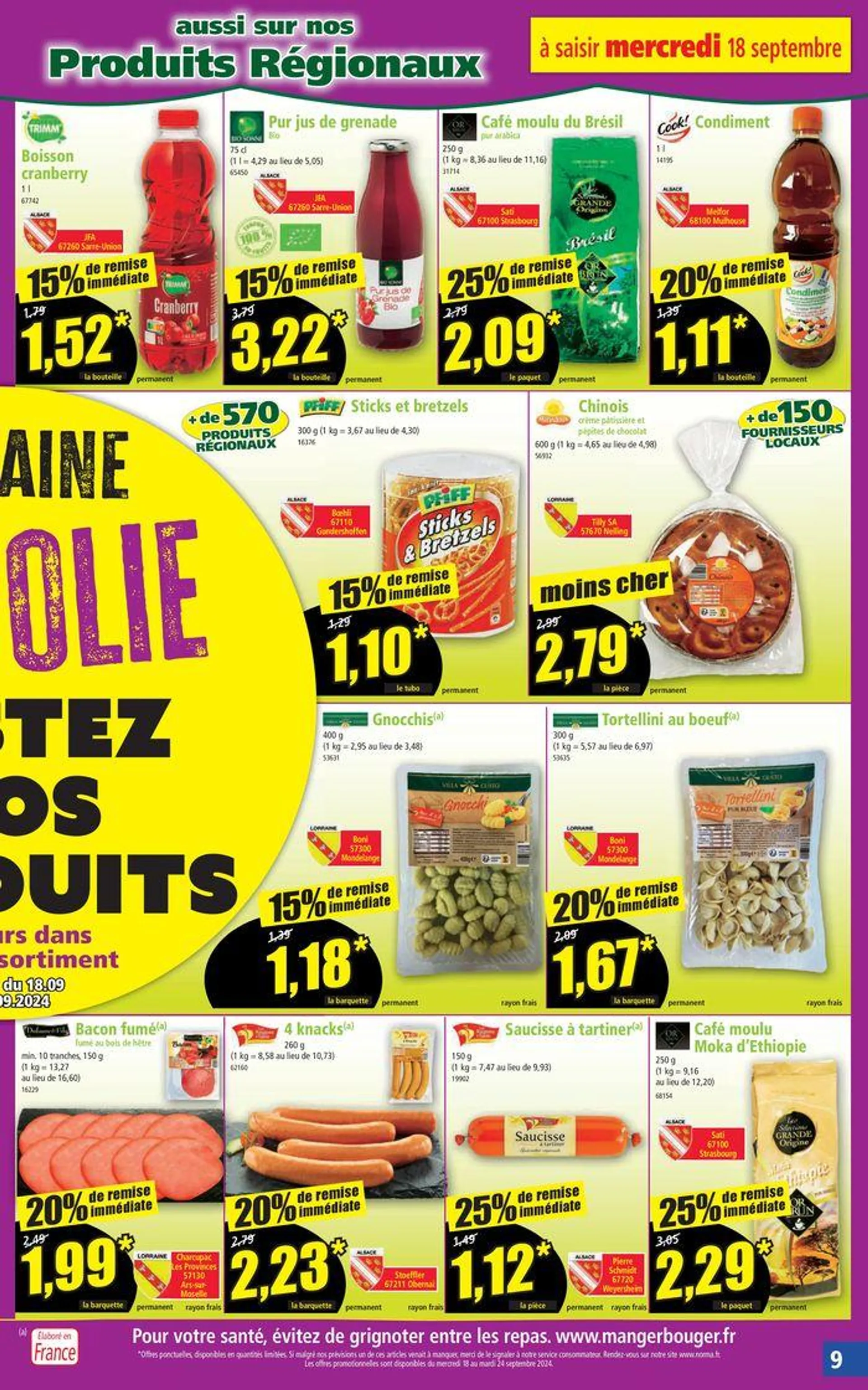 Produits Régionaux  du 18 septembre au 24 septembre 2024 - Catalogue page 9