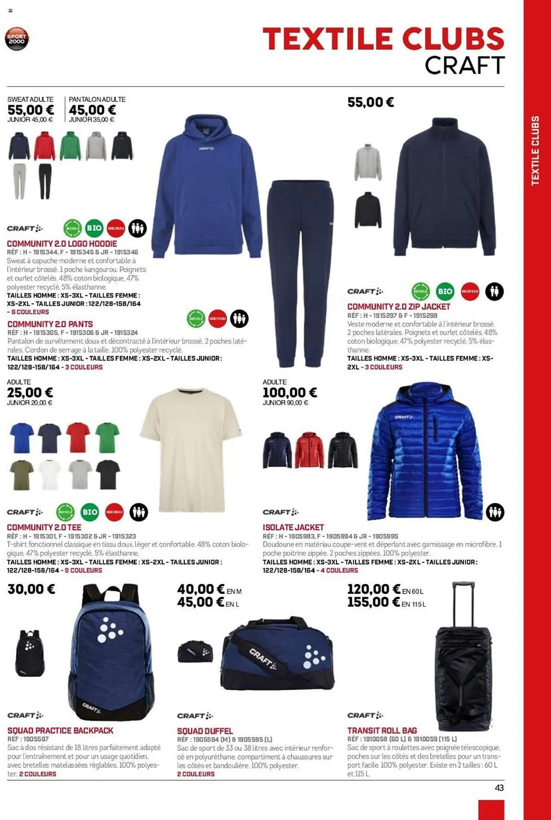 Catalogue Sport 2000 du 28 mai au 31 décembre 2025 - Catalogue page 43