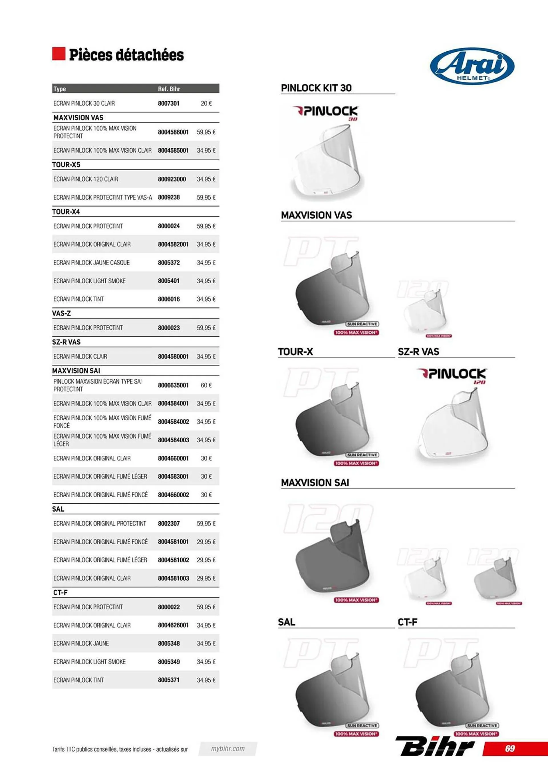 Catalogue Bihr du 20 février au 31 décembre 2024 - Catalogue page 69