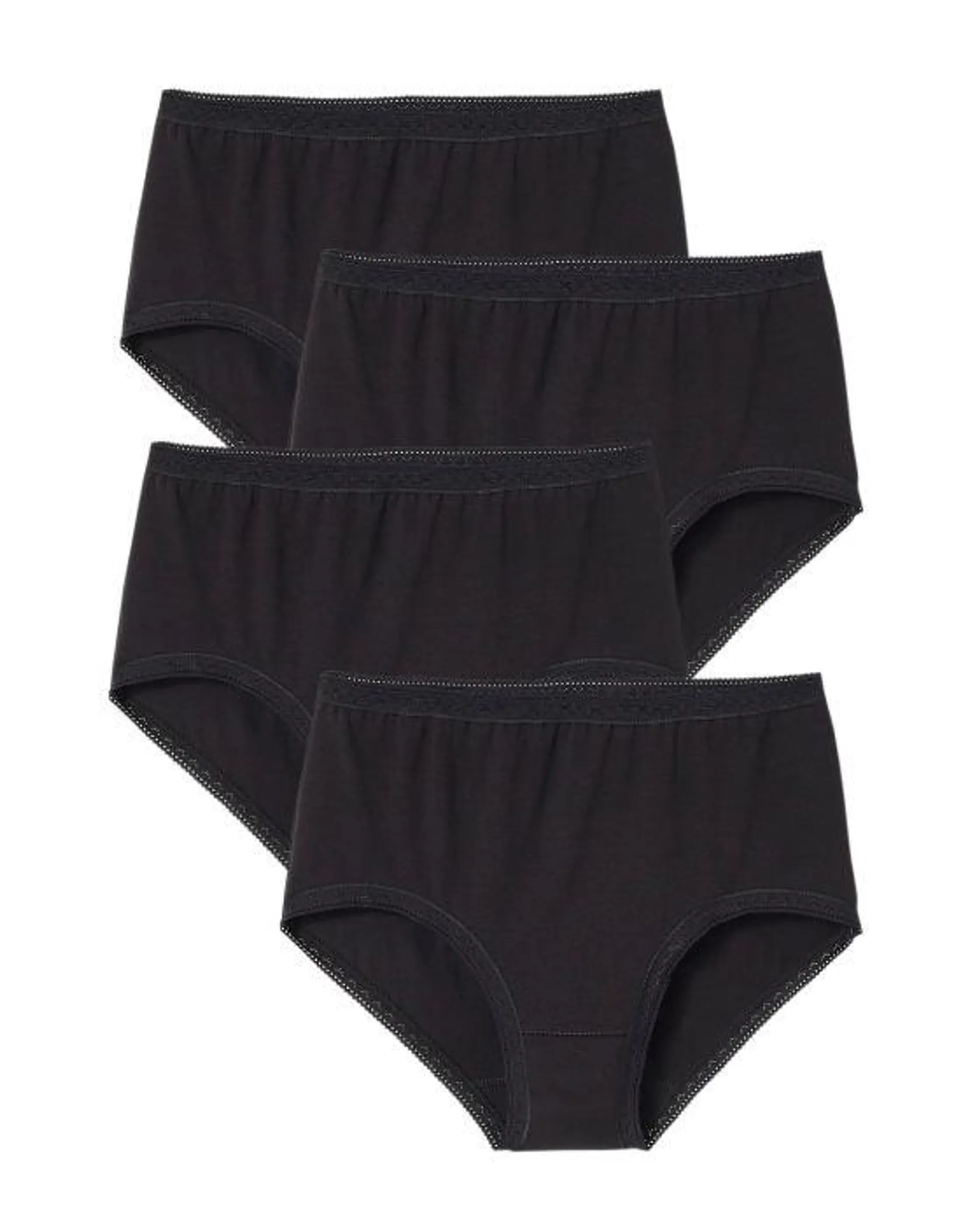 Lot de 3 culottes midi coton stretch + 1 GRATUITE