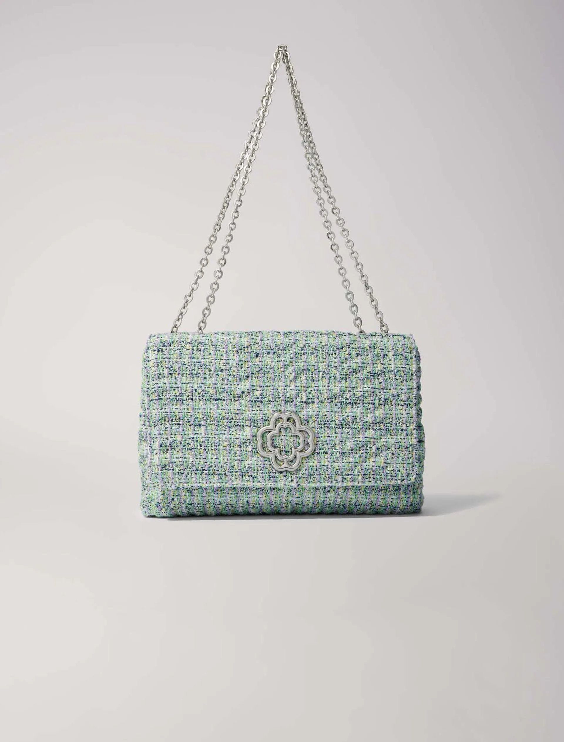 Sac clover à chaînes en tweed