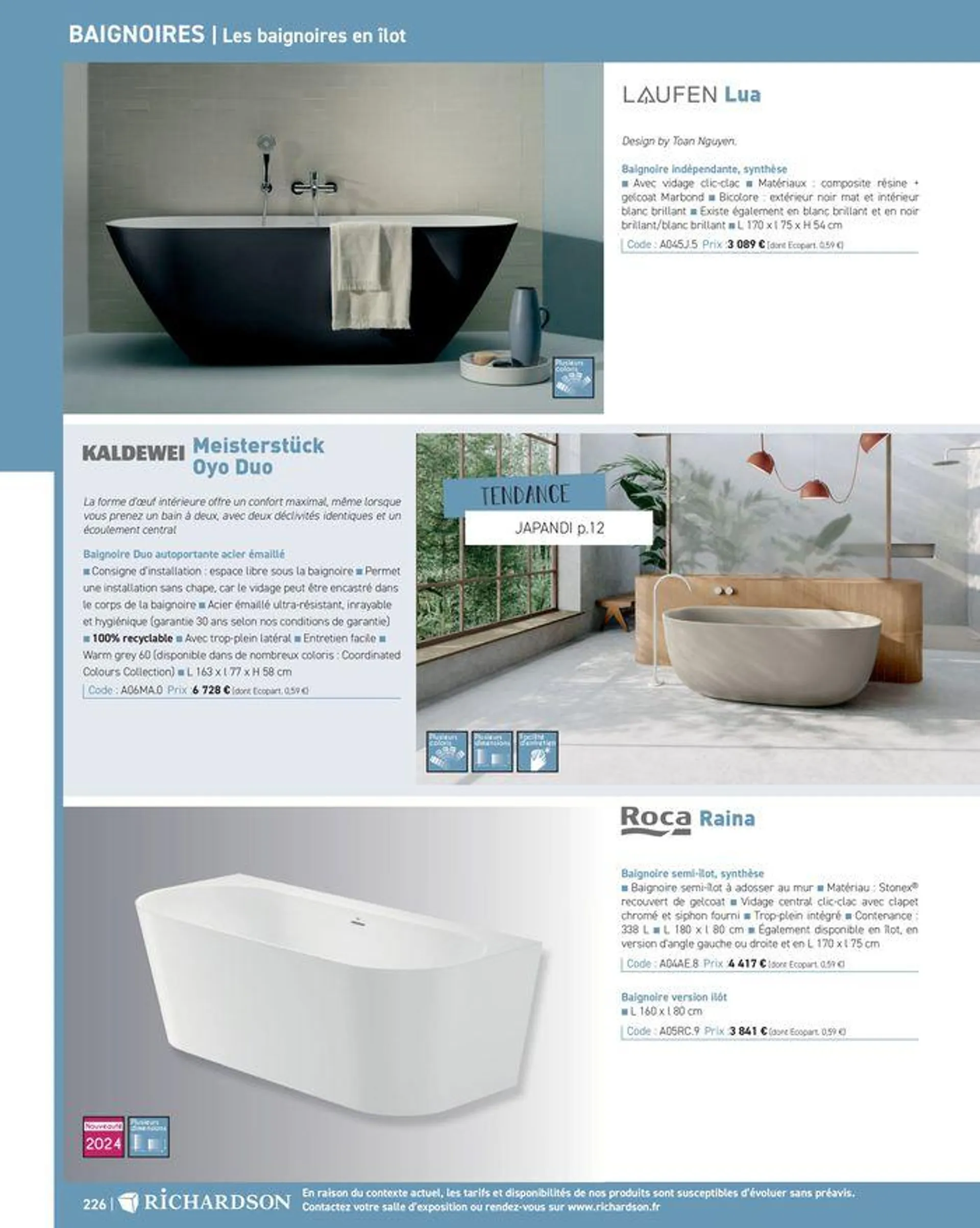 Salle de bains et carrelage 2024 du 23 mai au 31 décembre 2024 - Catalogue page 228