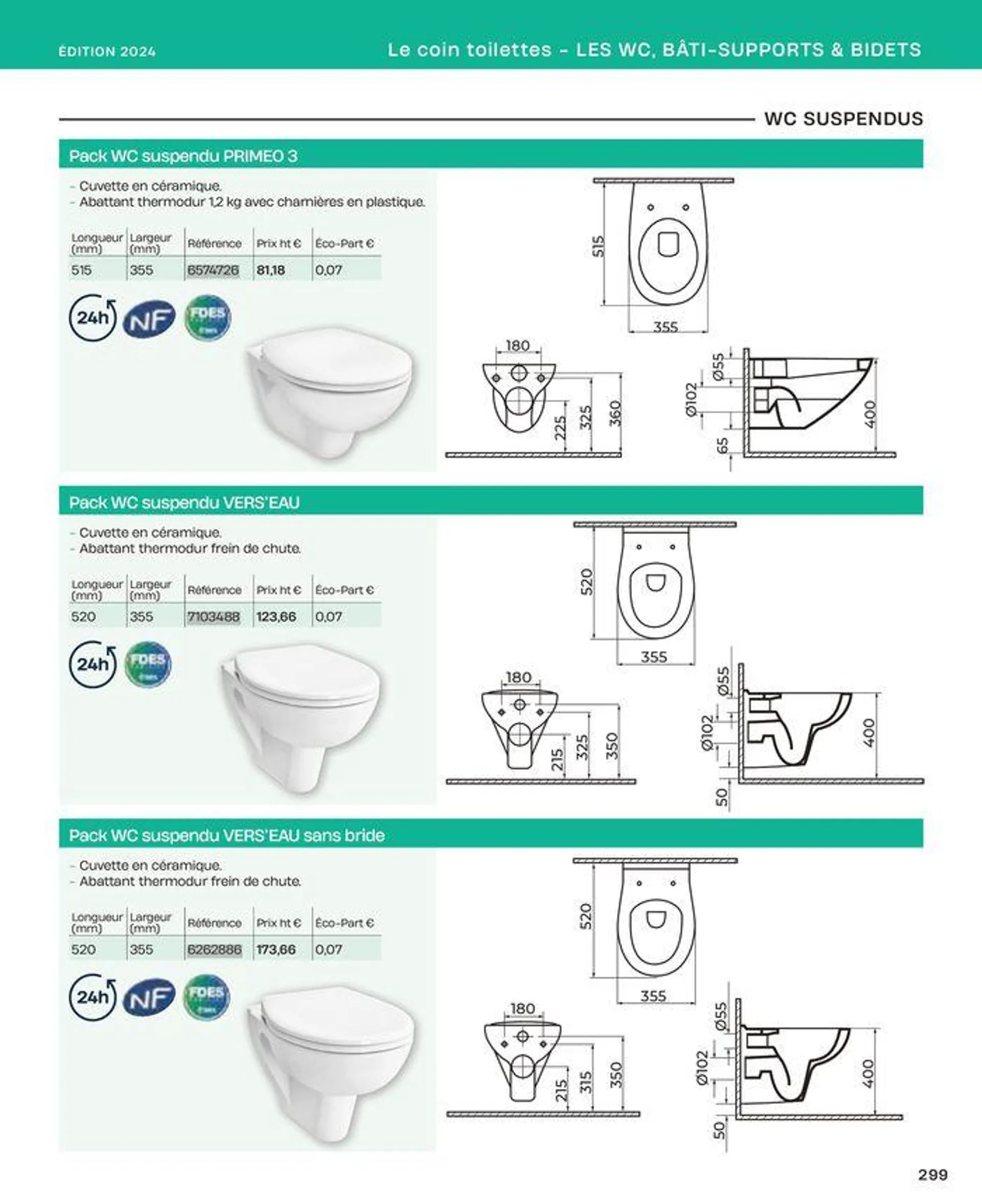 La salle de bain en toute sérénité du 2 juillet au 31 décembre 2024 - Catalogue page 299