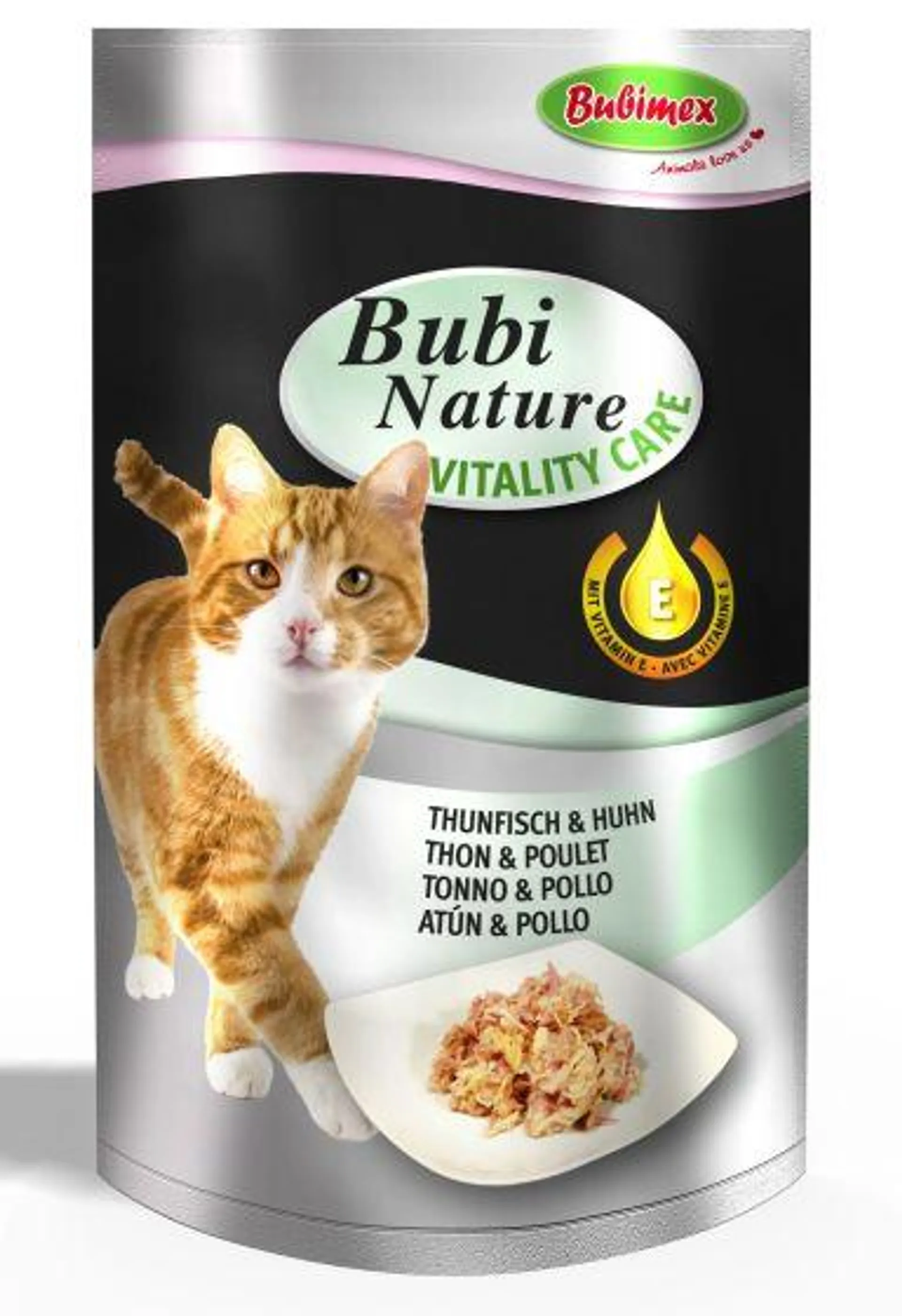 Pâtée Sachet fraicheur au Thon et Poulet pour chat Bubi Nature Vitality Care