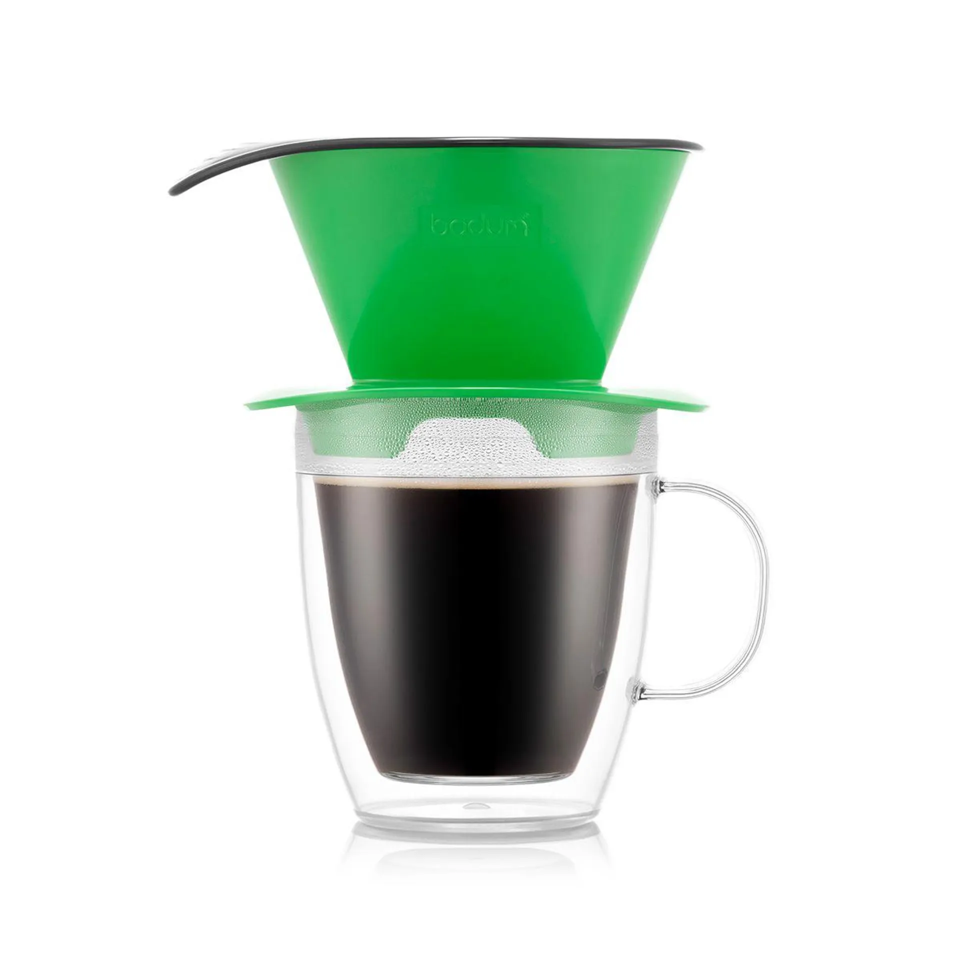 Set filtre à café individuel et mug isotherme en plastique double paroi, 0.3l