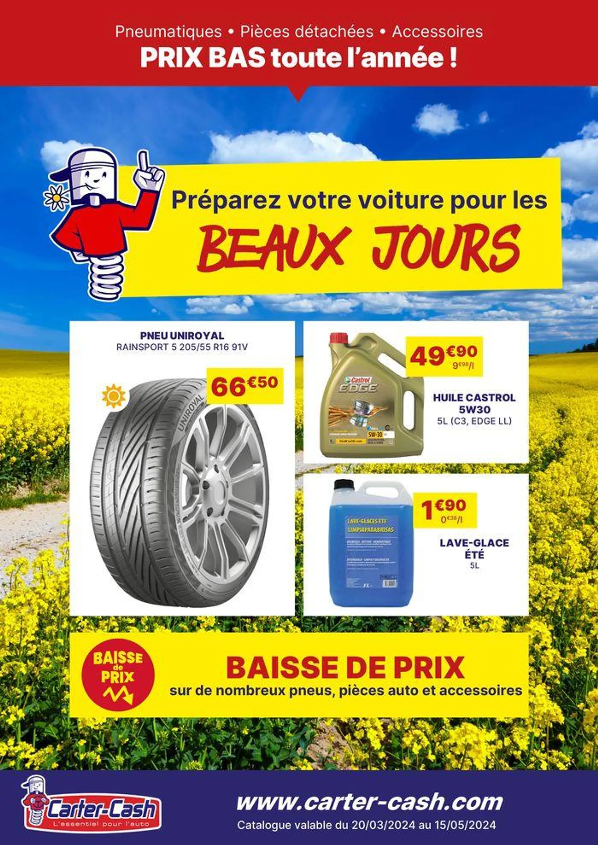 BAISSE DE PRIX sur de nombreux pneus, pièces auto et accessoires - 1