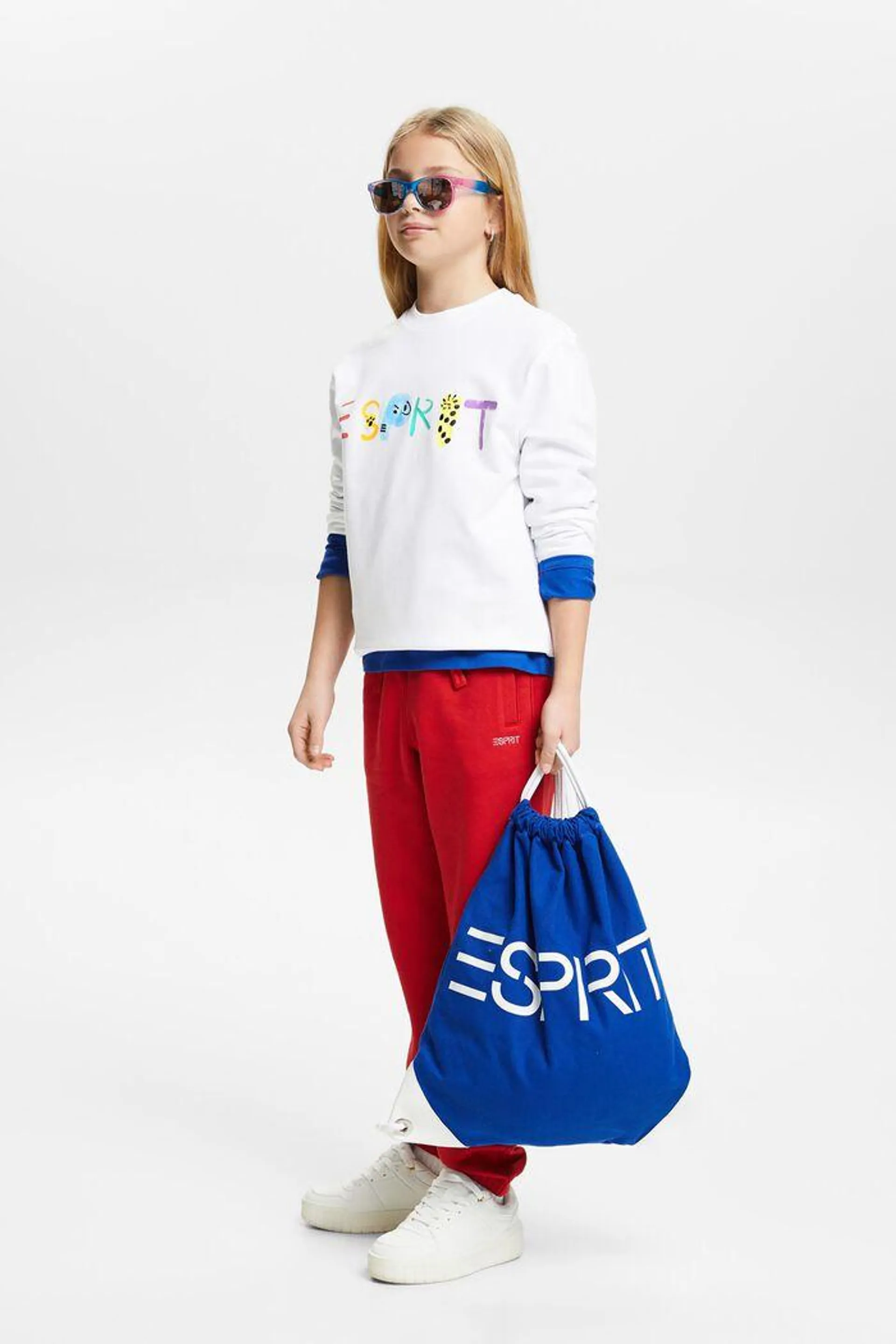 Sweat-shirt en coton orné d’un logo