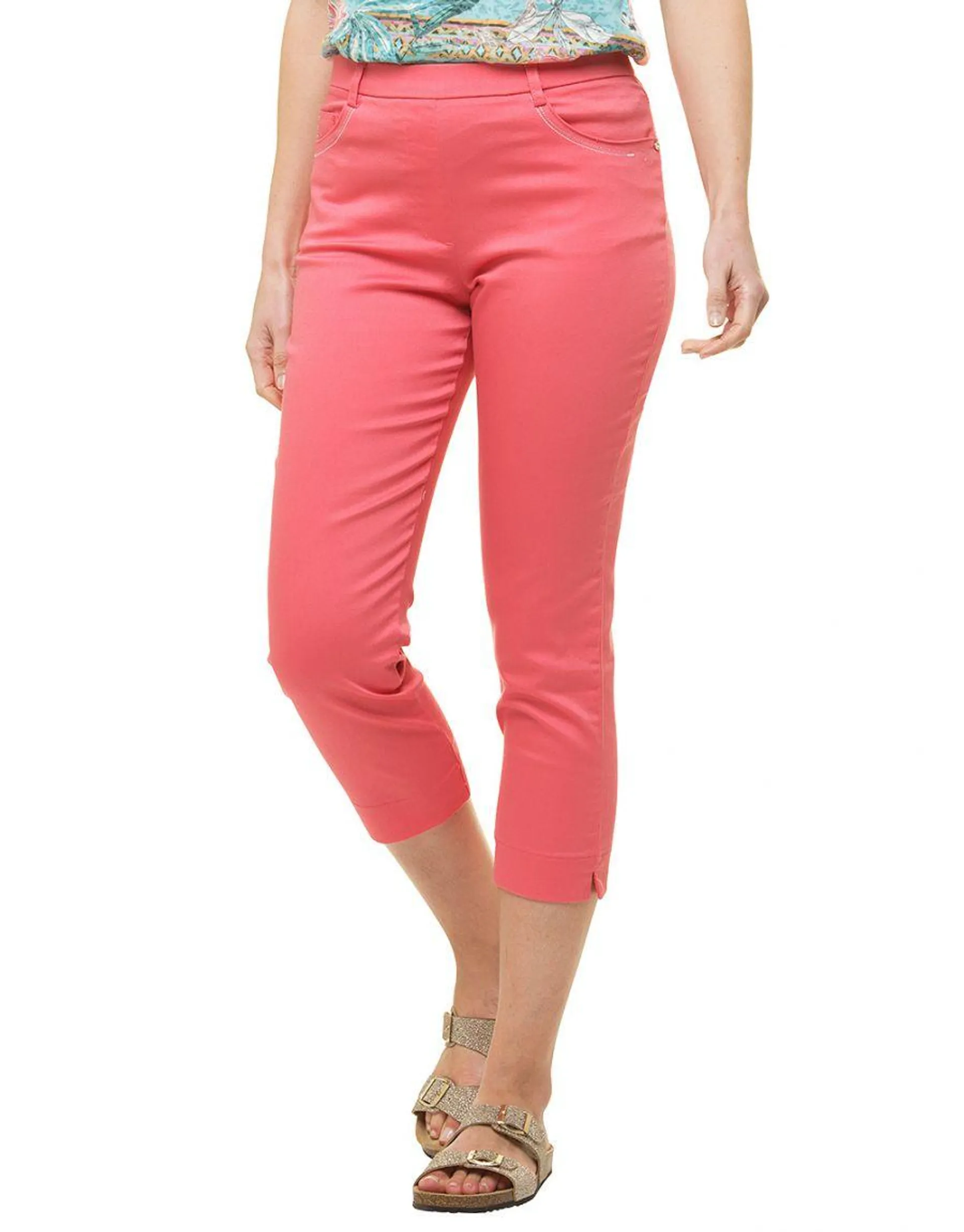 Pantacourt jegging corail