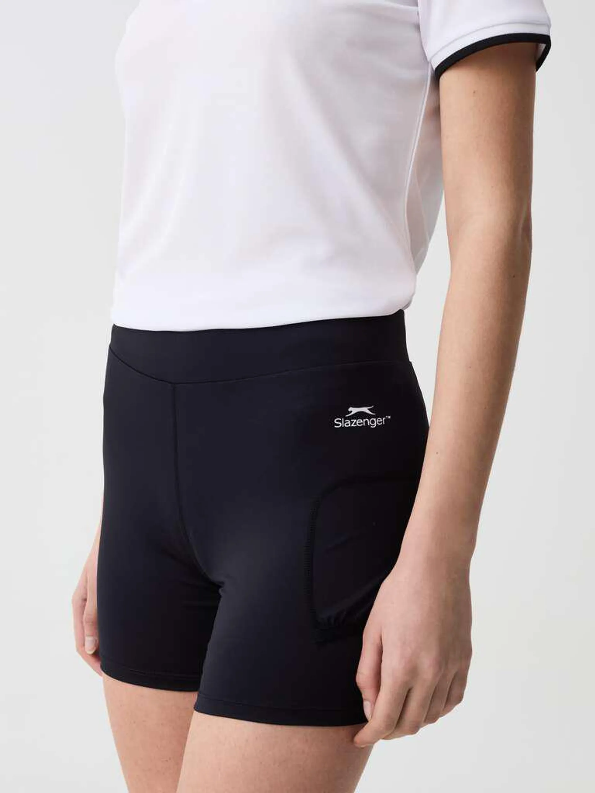Black Slazenger quick-dry tennis shorts