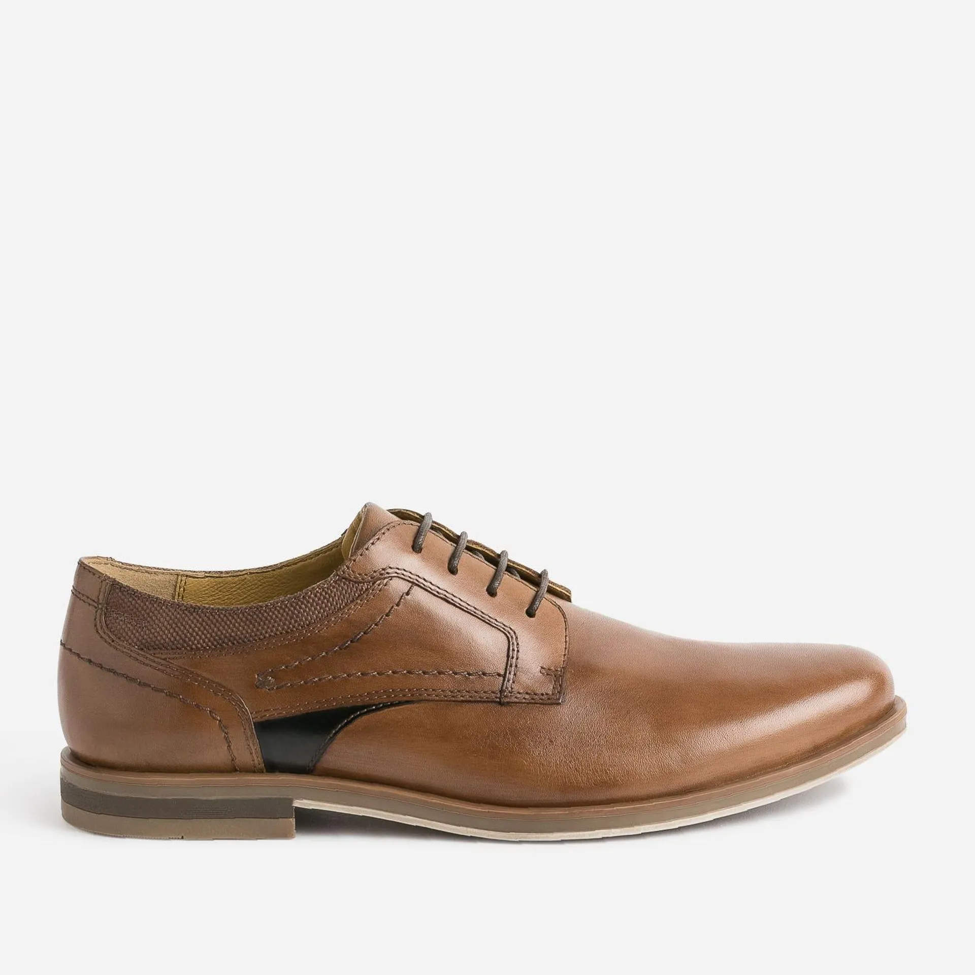 Derby marron en cuir