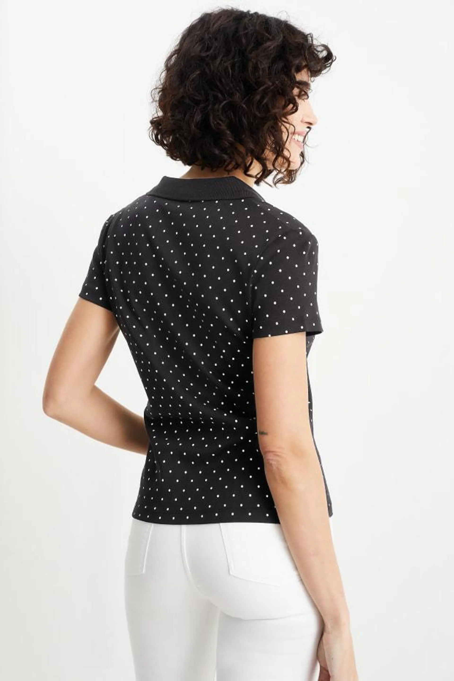 Basic polo shirt - polka dot