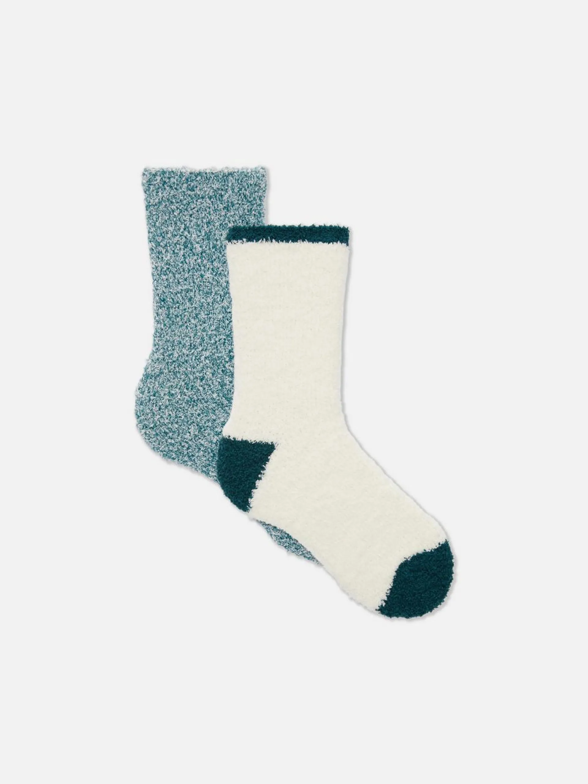 Lot de 2 paires de chaussettes chaudes à motifs