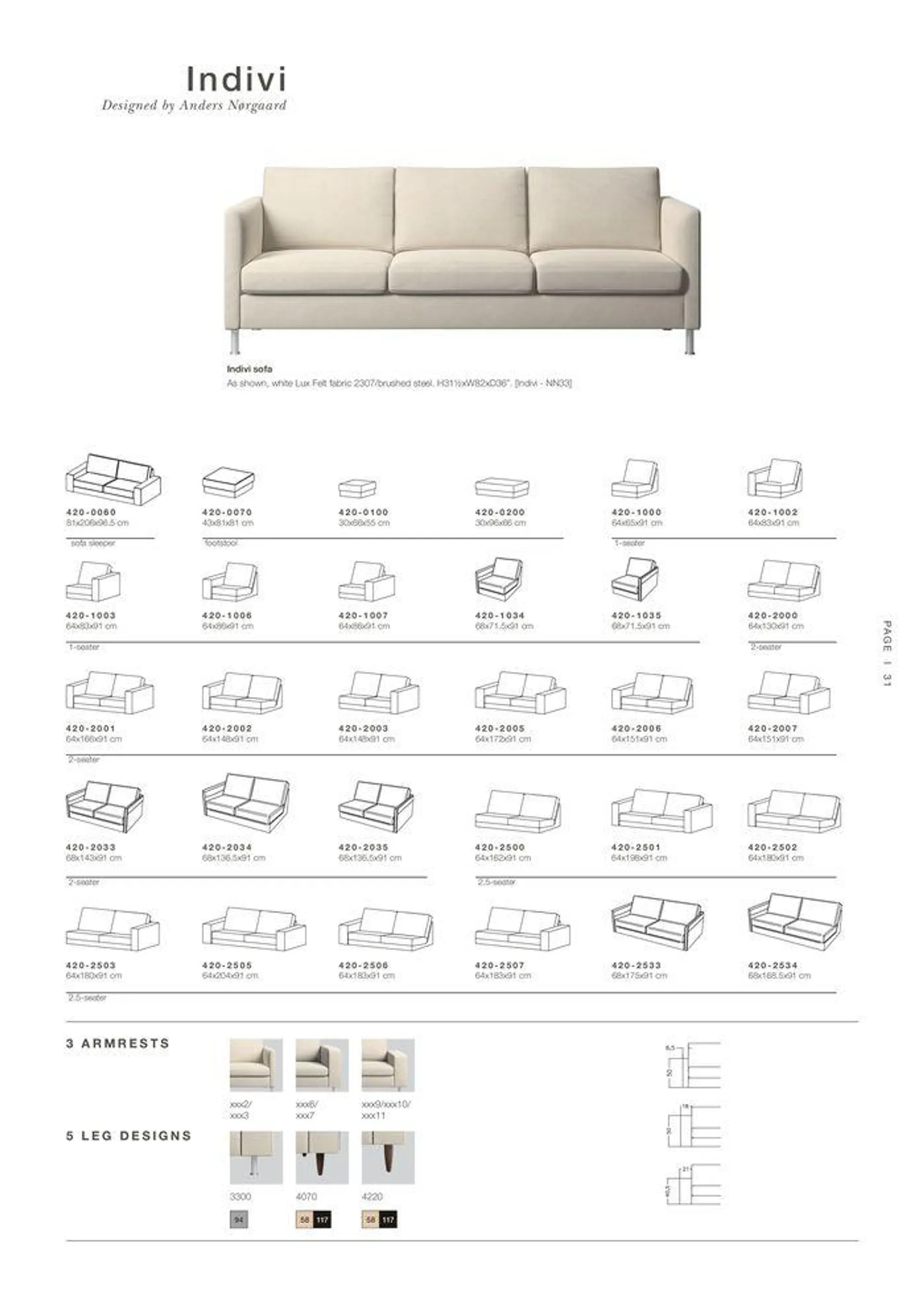 EXPLORE OUR E X TRAORDINARY FABRI C & LEATHER GU I D E EXTRAORDINARY PRODUCT OVERVIEW CONTRACT du 9 avril au 31 décembre 2024 - Catalogue page 31