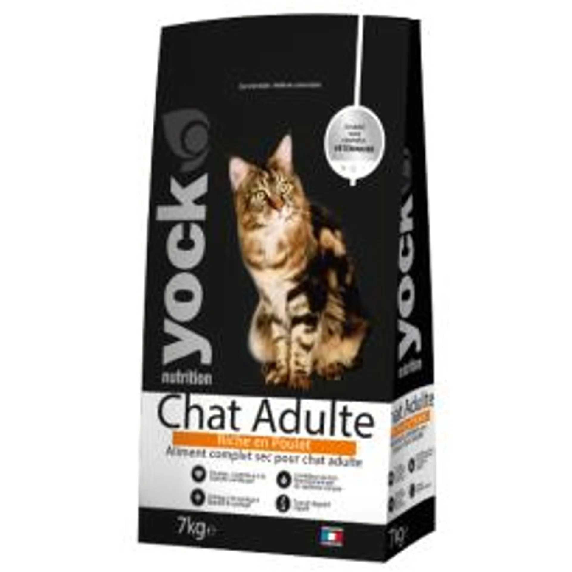 Croquettes Premium au poulet pour chat adulte