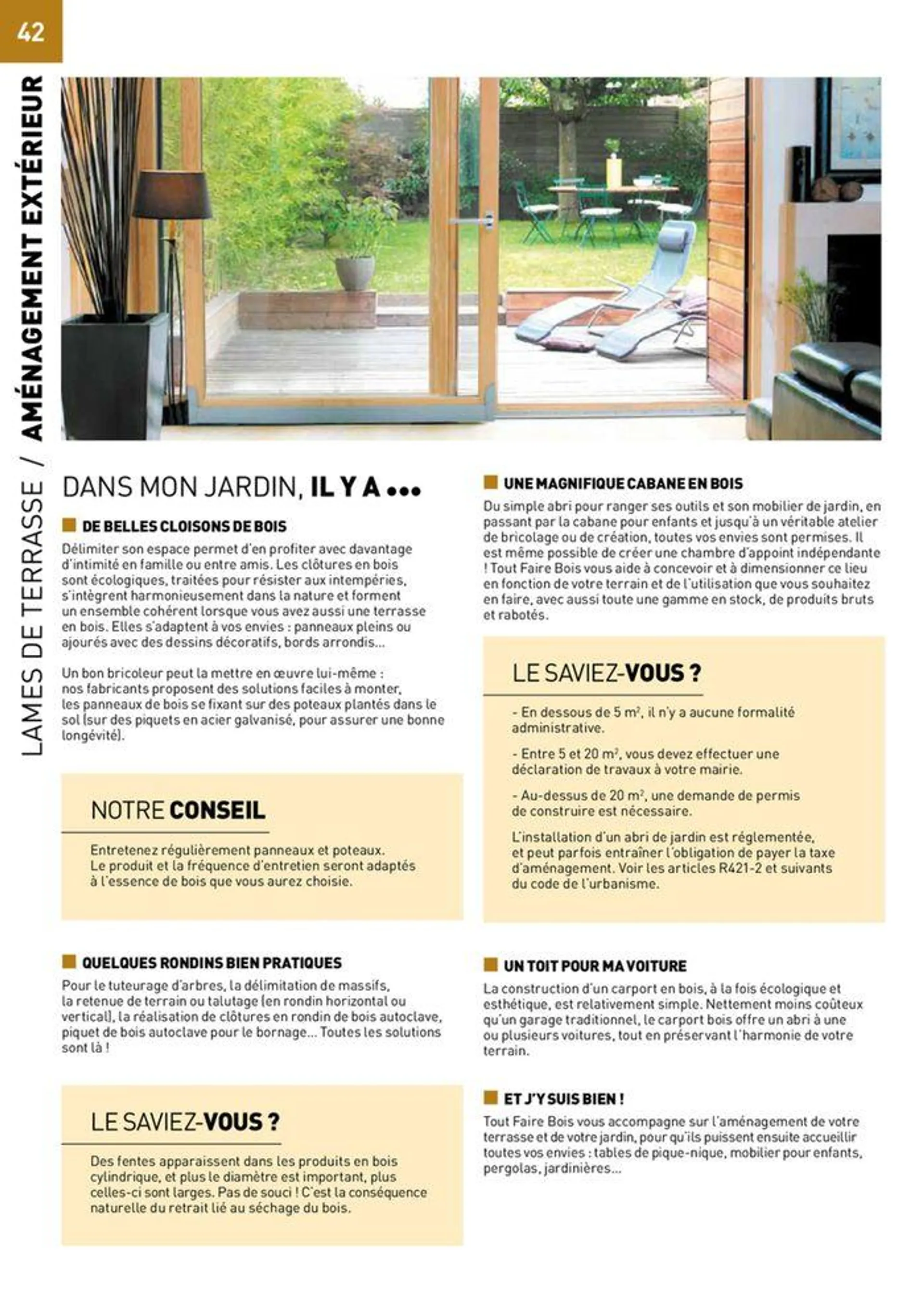 GUIDE SPÉCIAL 2024 BOIS • CONSTRUCTION & RÉNOVATION du 25 avril au 31 décembre 2024 - Catalogue page 116