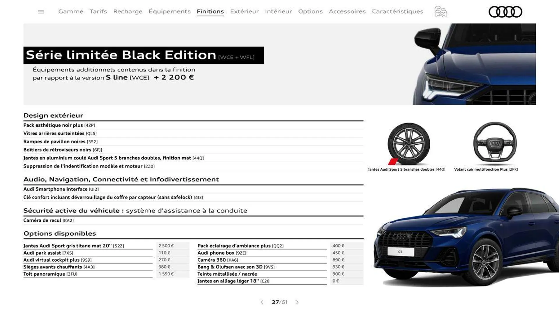 Audi Q3 du 20 août au 31 décembre 2024 - Catalogue page 27