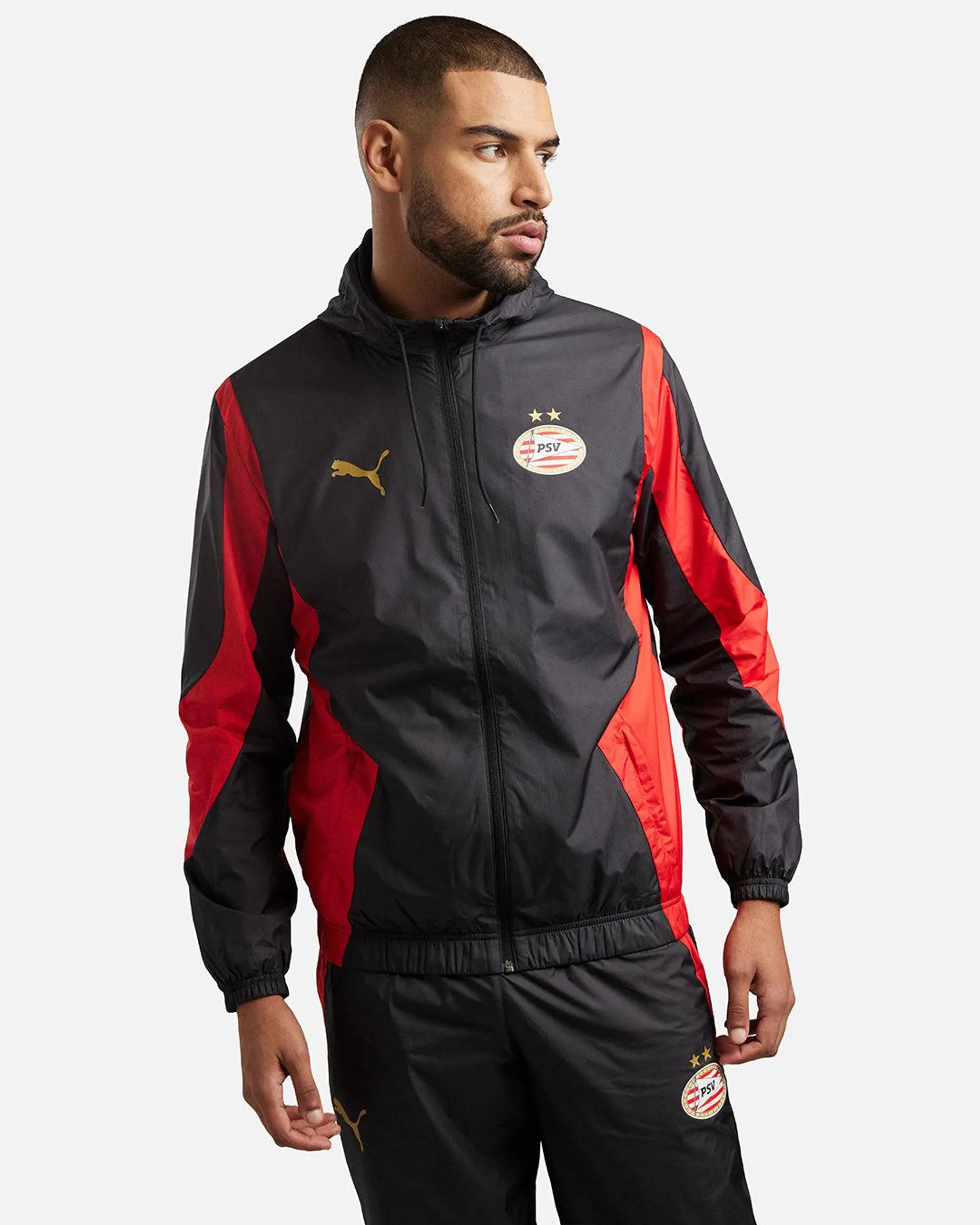 Veste de survêtement PSV Eindhoven 2023/2024 - Noir/Rouge