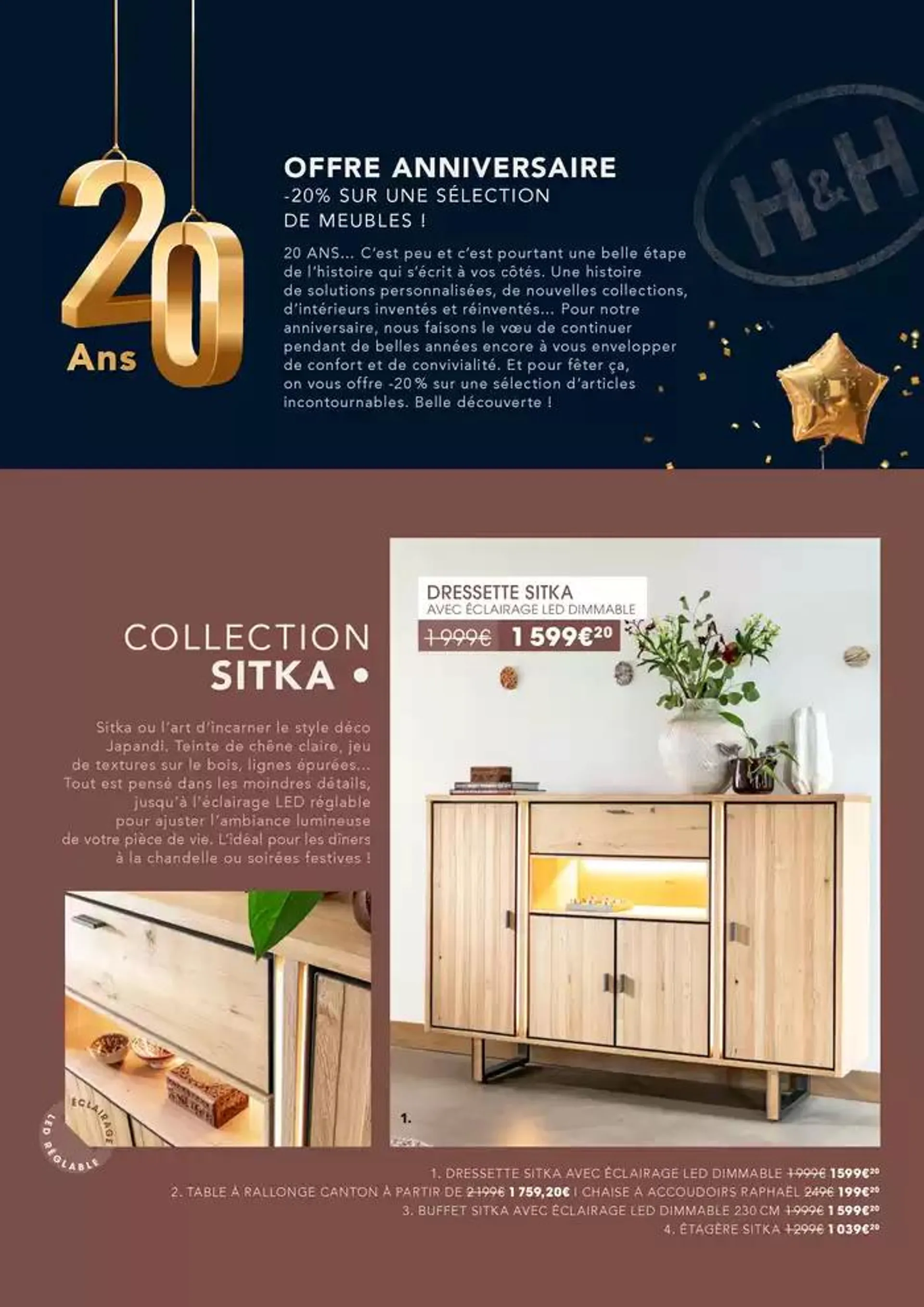 OFFRE ANNIVERSAIRE -2O% SUR UNE SÉLECTION DE MEUBLES du 30 septembre au 27 octobre 2024 - Catalogue page 2