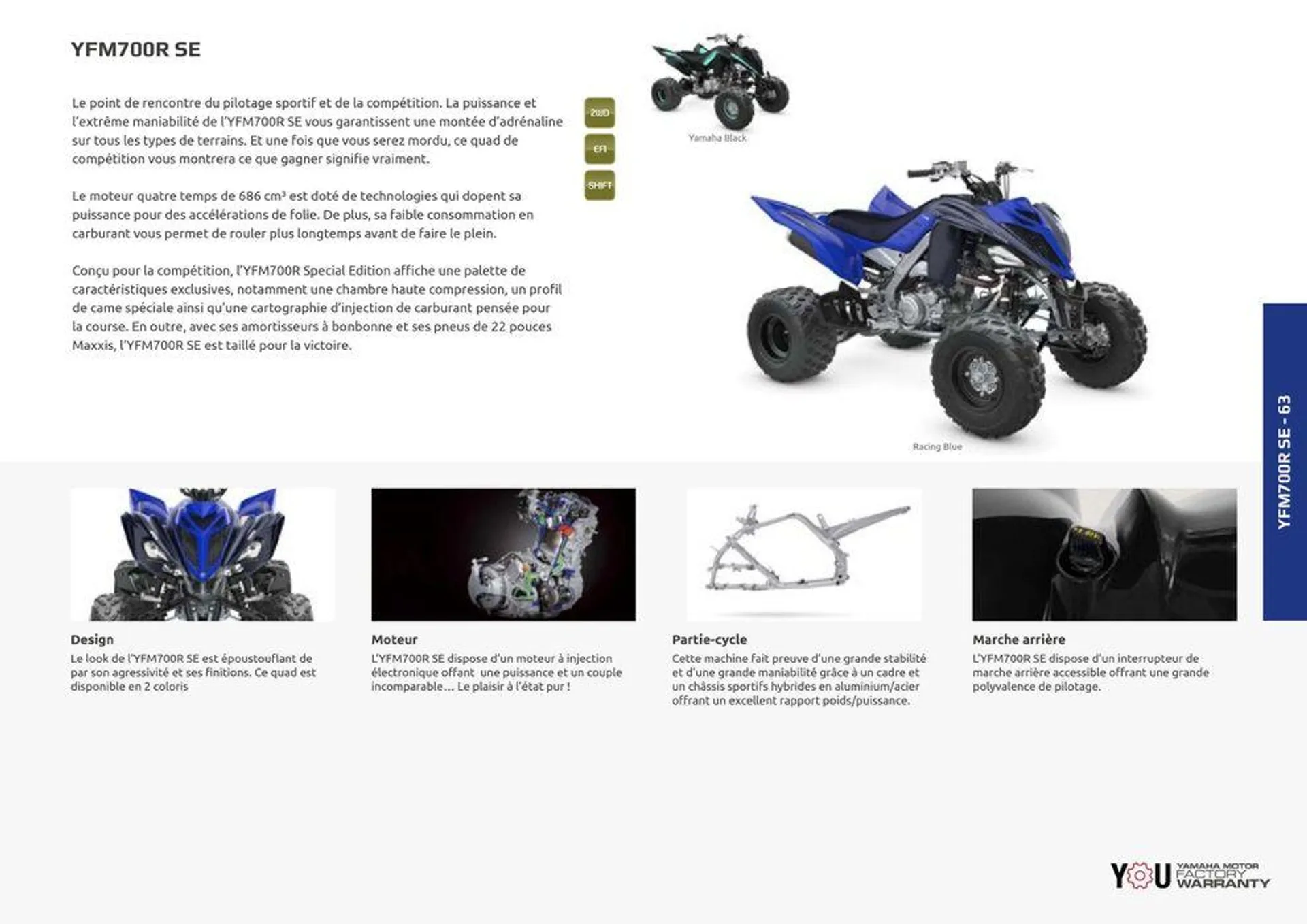 Catalogue Yamaha Quatre roues - Quads et SSV - 59