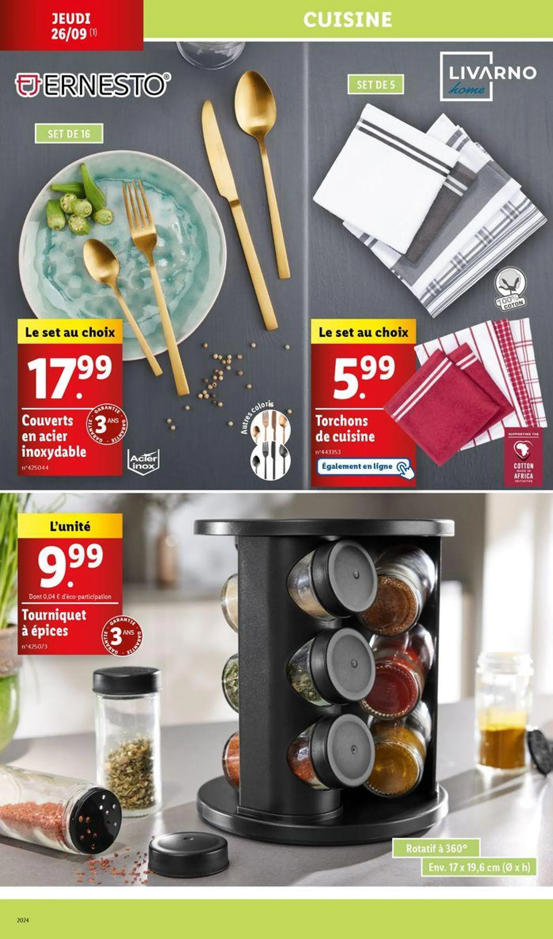 C'est le moment ! Cette semaine Lidl vous propose vos produits préférés à prix cassé  du 26 septembre au 30 septembre 2024 - Catalogue page 6