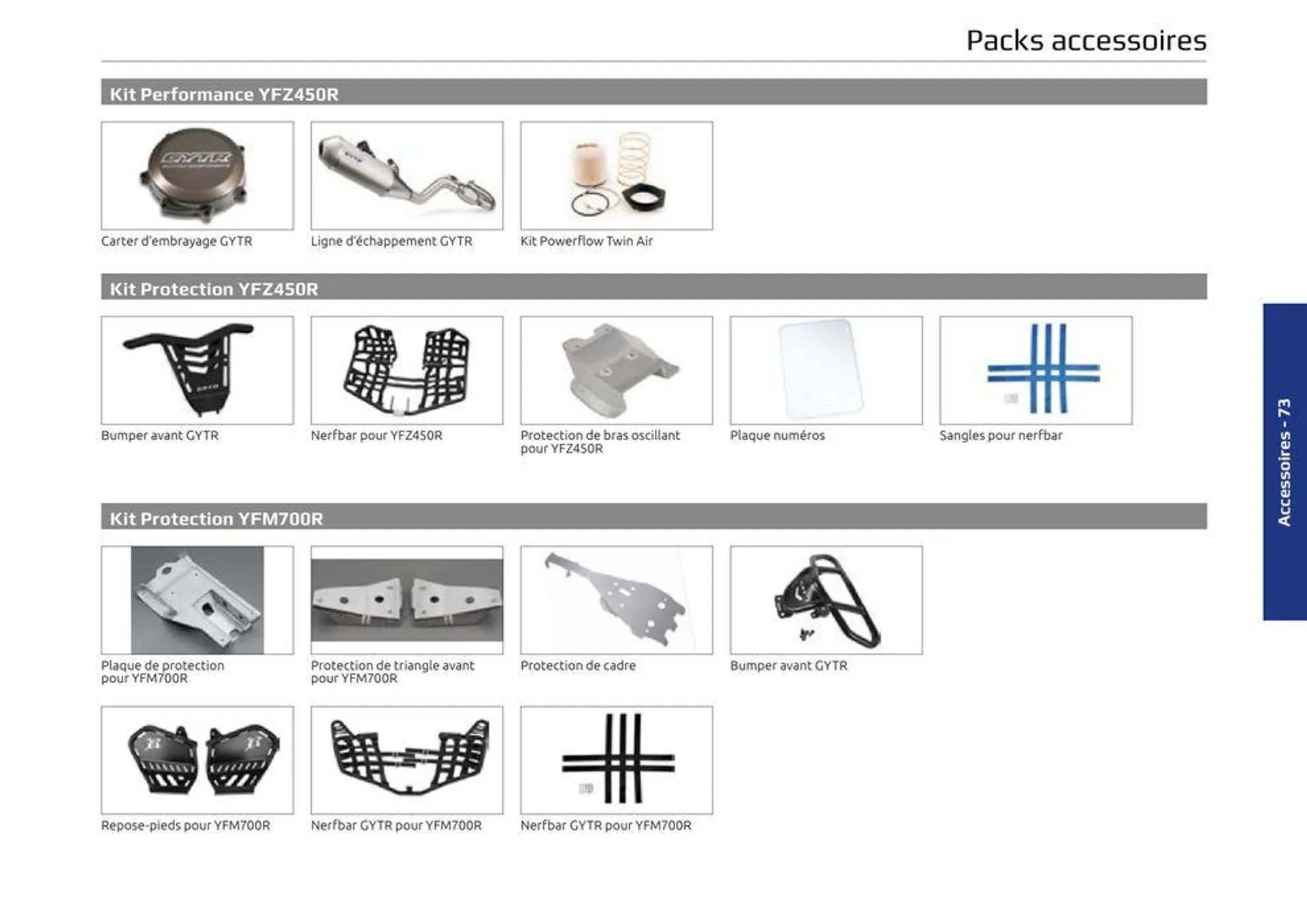 Catalogue Yamaha Quatre roues - Quads et SSV - 70
