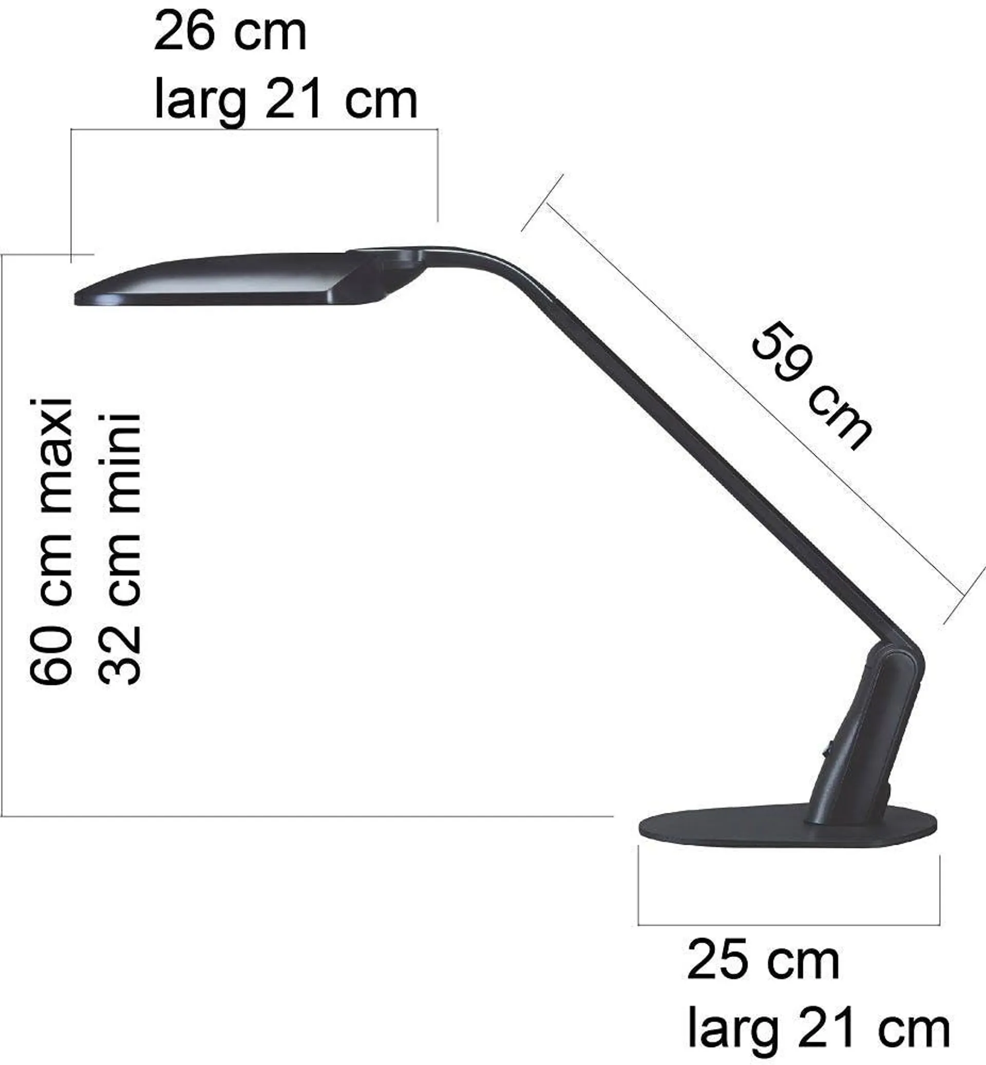 DUO 2.0 LED LAMPE NOIR