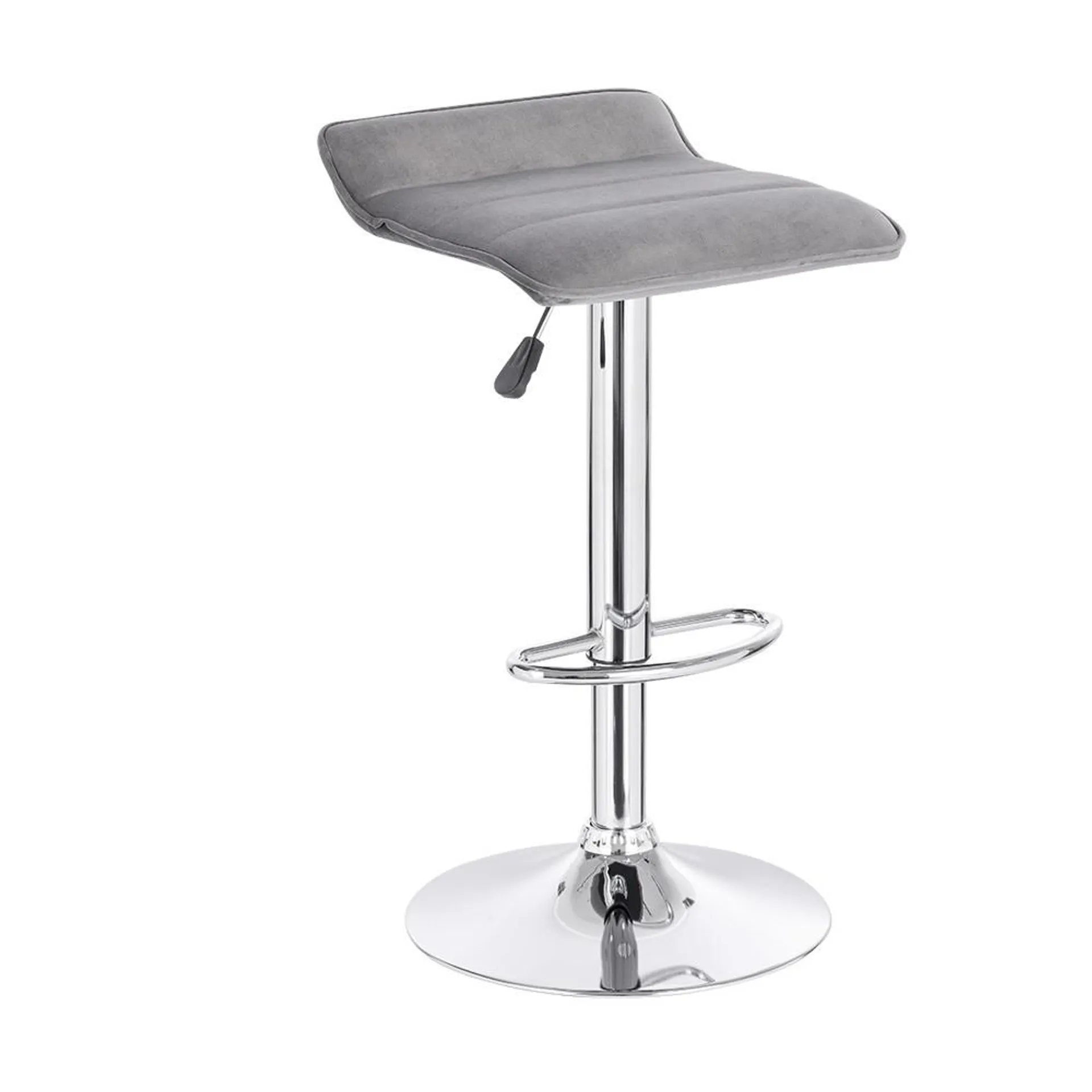 Tabouret de bar Majestik rotatif Gris L.30.5 x P.39.5 x H.63/83.5 cm