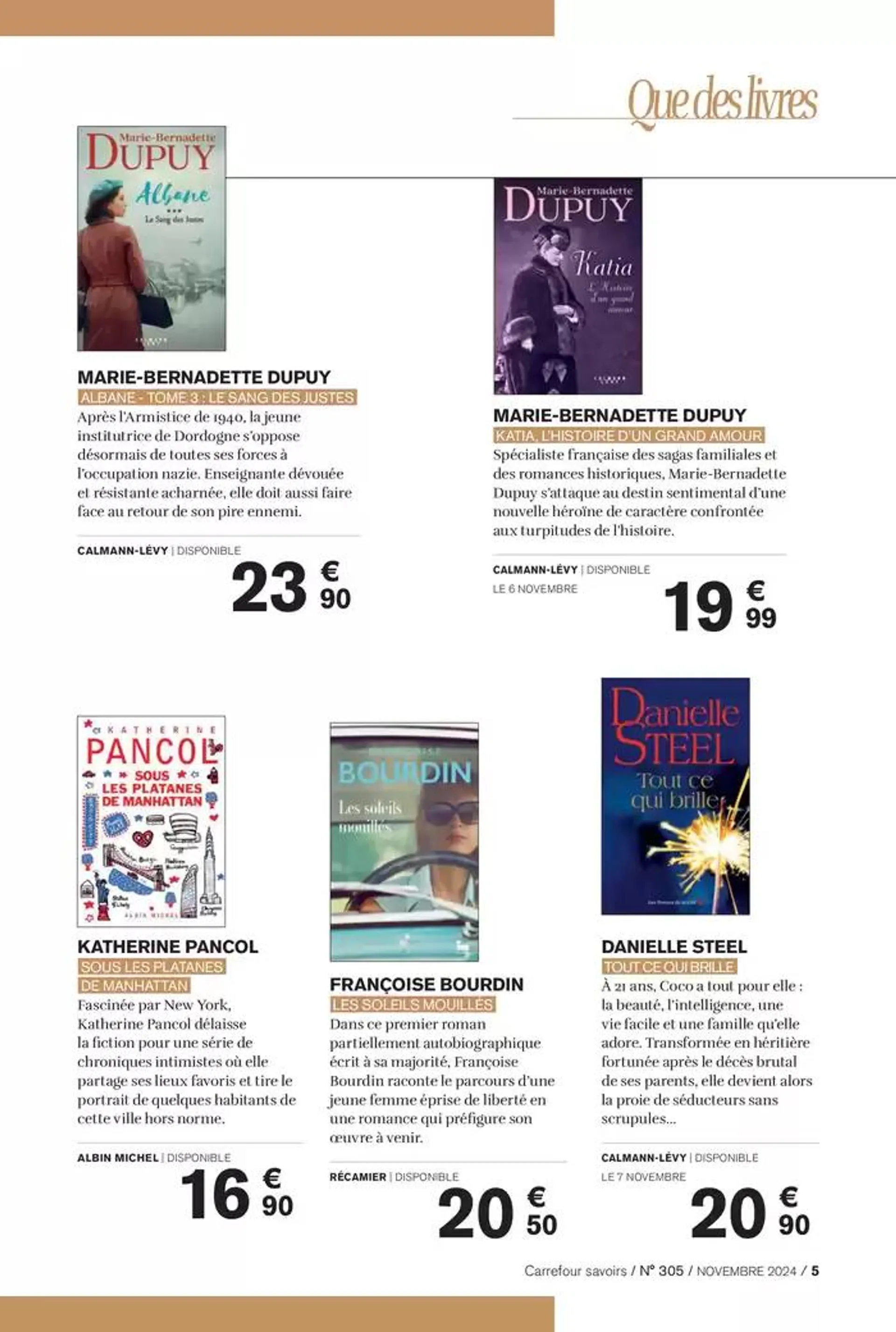 À CHACUN SA CULTURE du 1 novembre au 30 novembre 2024 - Catalogue page 5