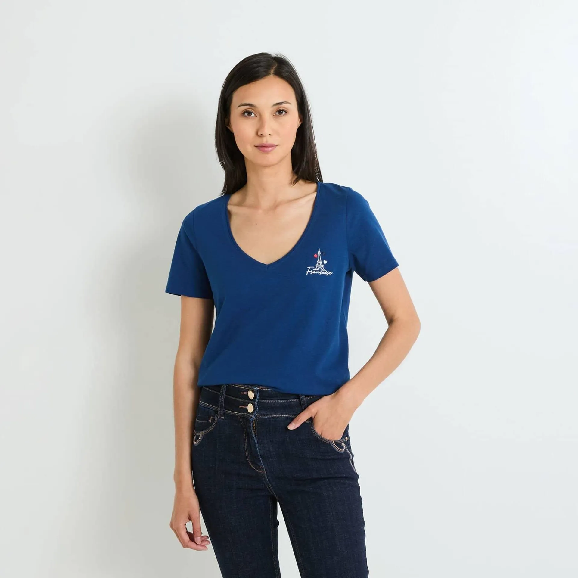 Tshirt broderie femme