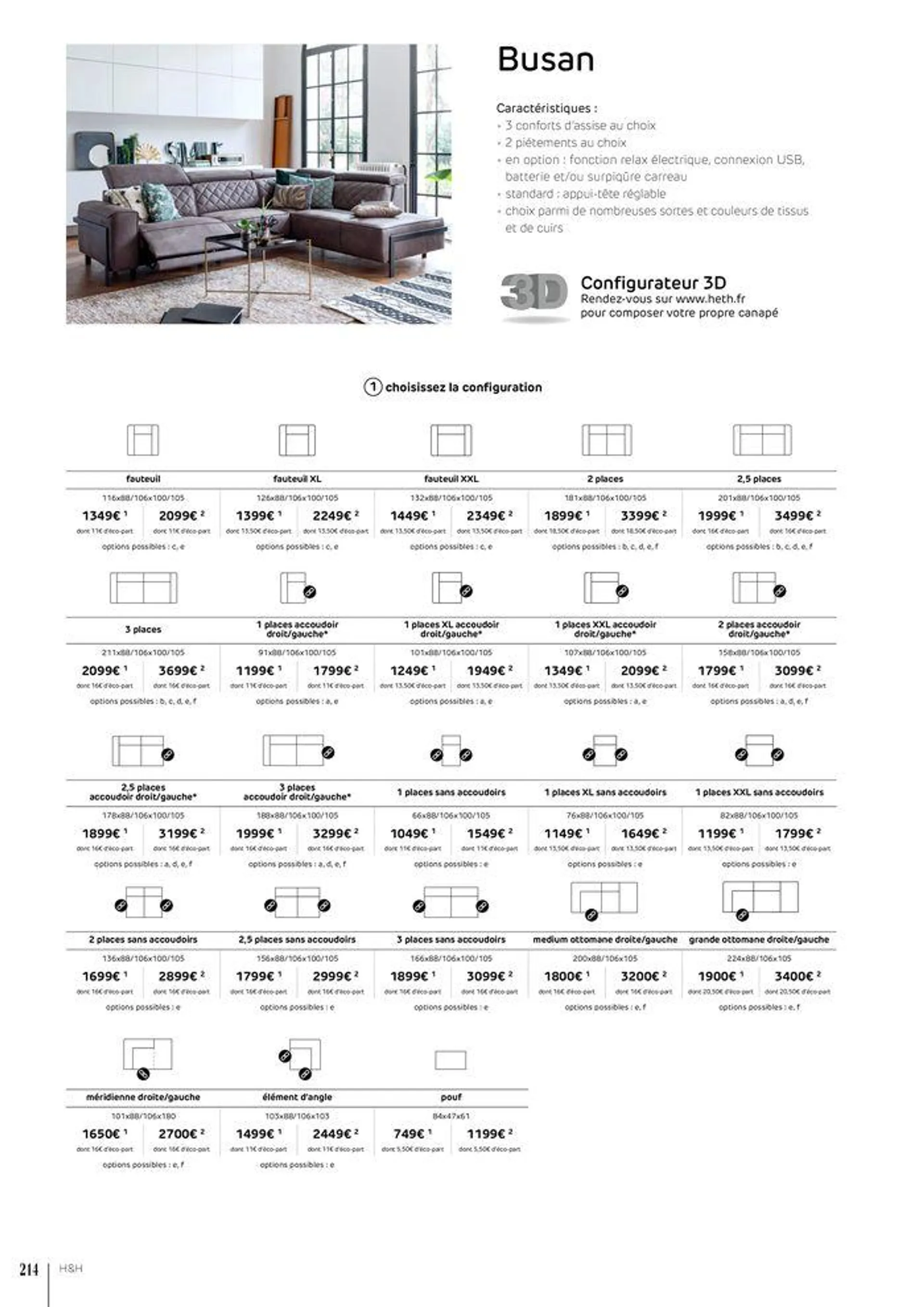 FAUTEUILS ET CANAPÉS  du 15 février au 30 novembre 2024 - Catalogue page 214