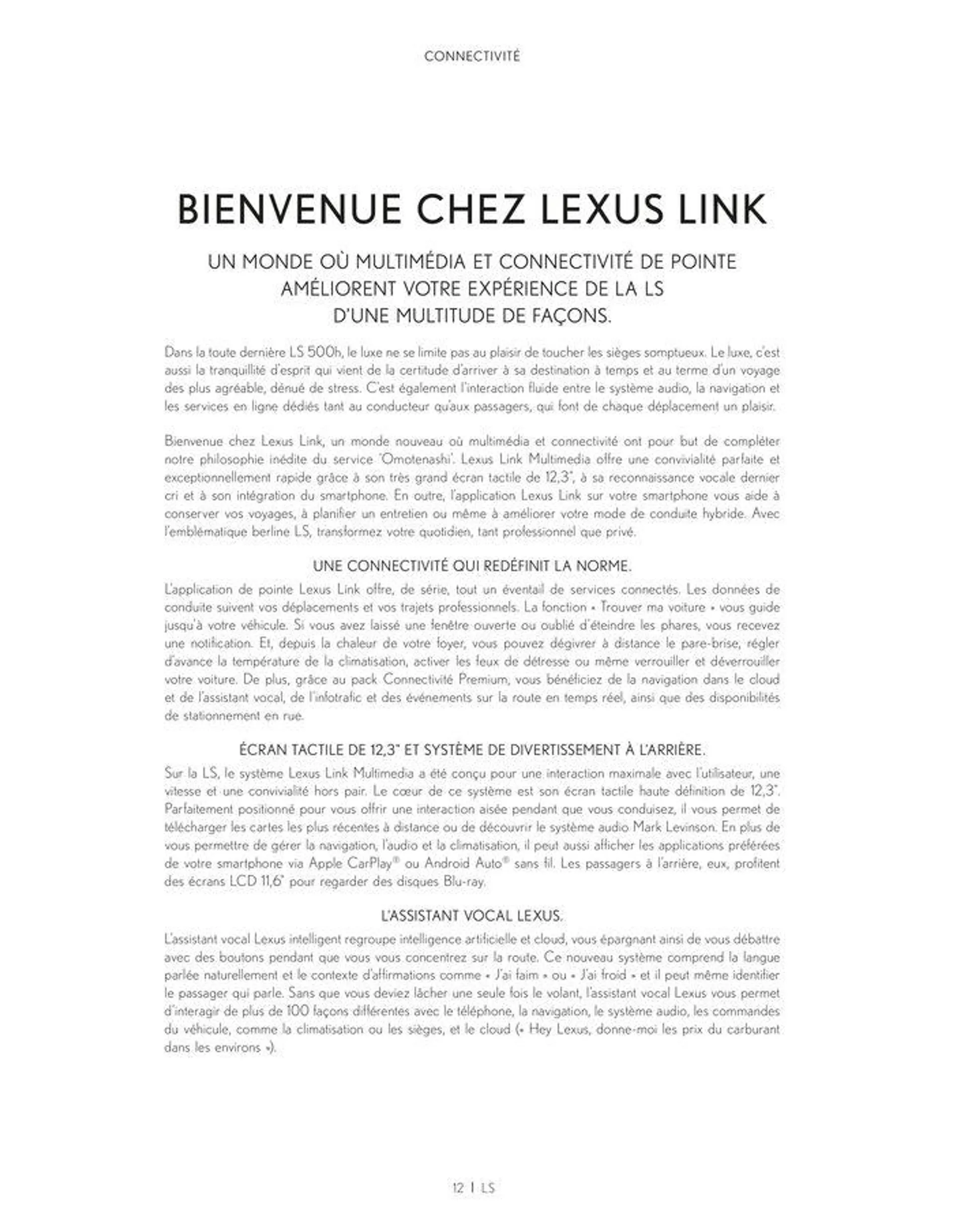 Lexus LS 500h Hybride auto-rechargeable du 24 juin au 28 février 2025 - Catalogue page 12