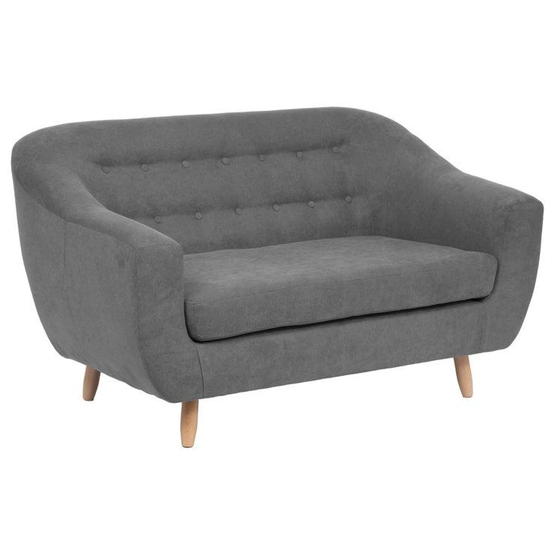 CANAPE 2 PLACES RETRO GRIS