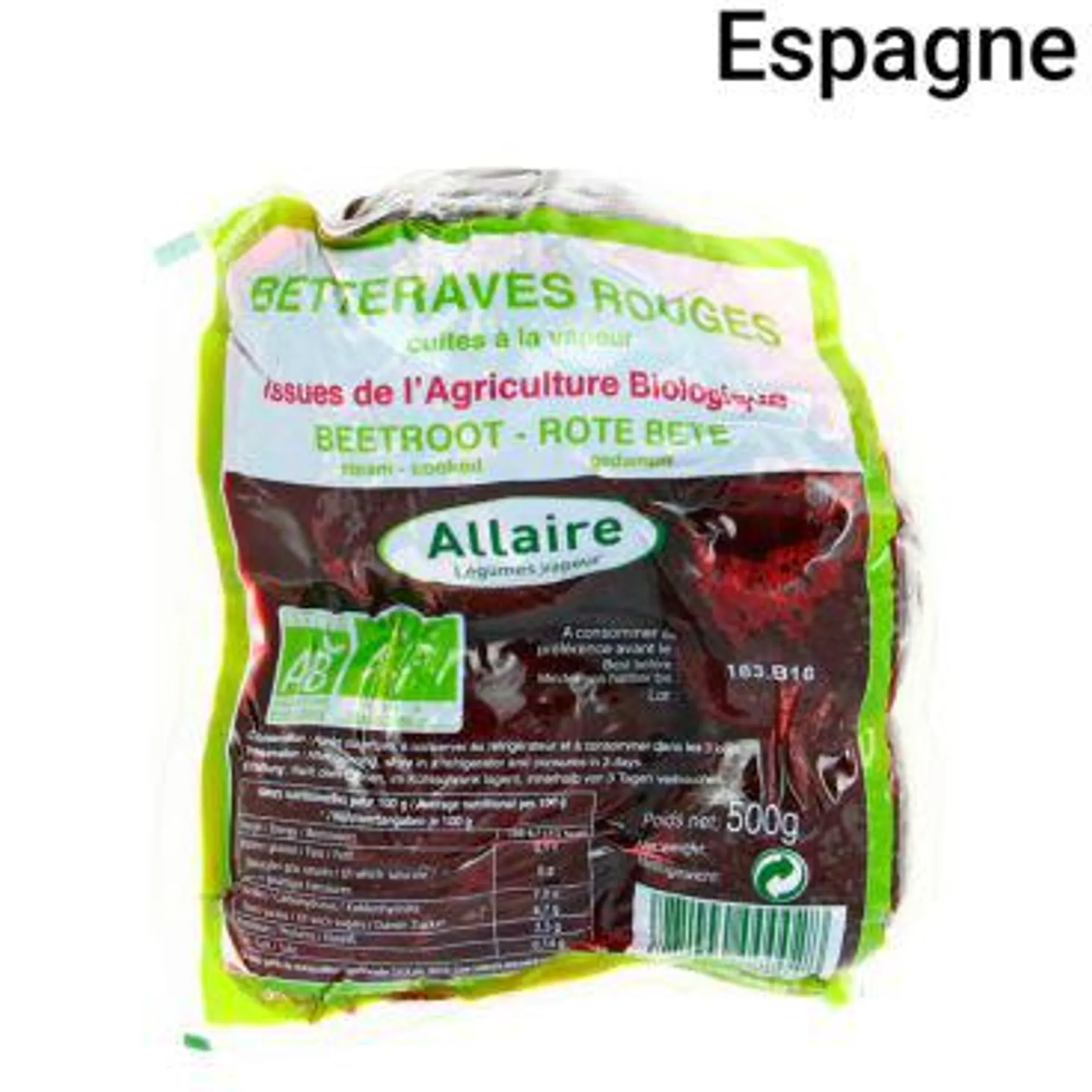 Betterave Sachet 500g Bio