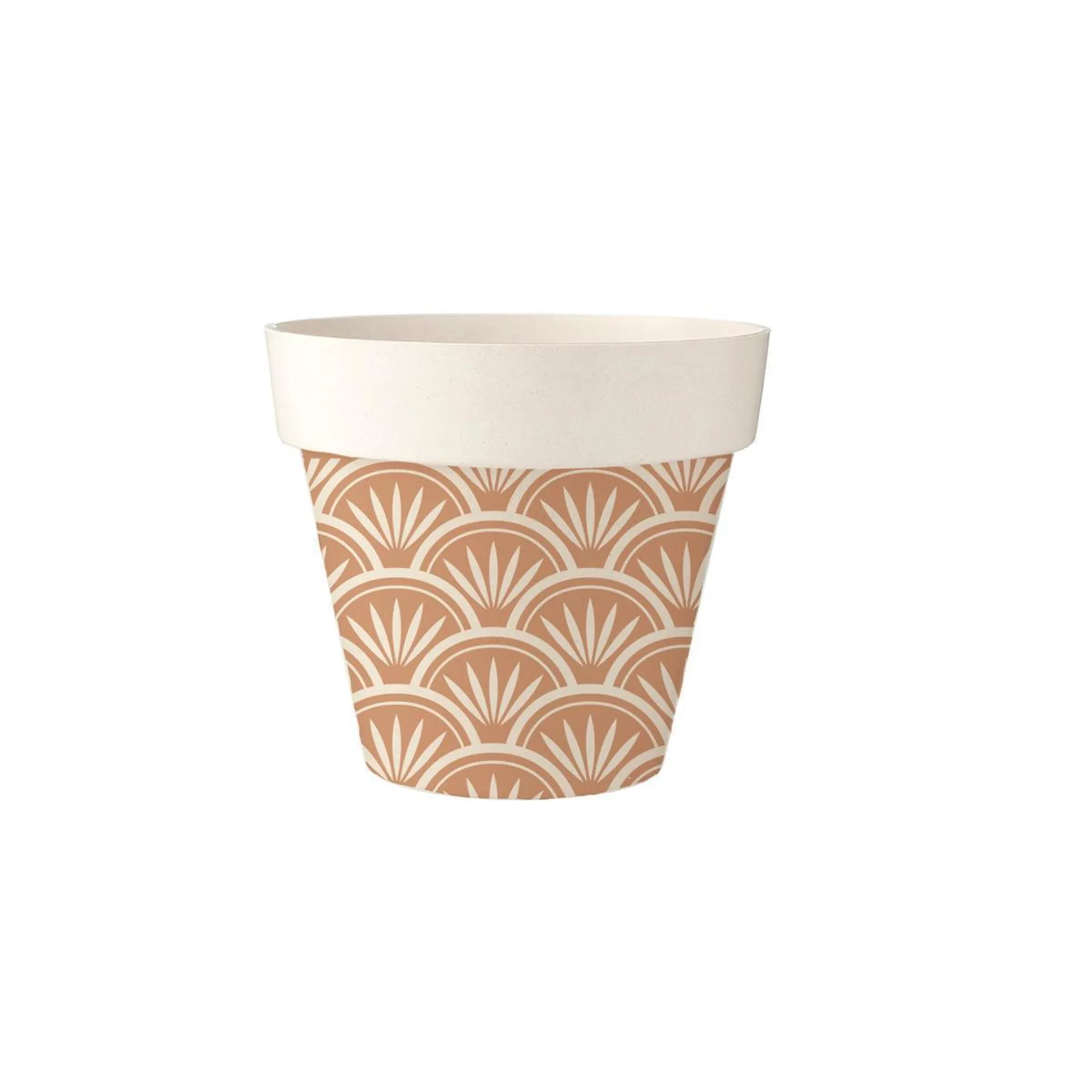 Cache - pot décoratif - ø 25.5 x H 24 cm - Différents formats - Marron, blanc